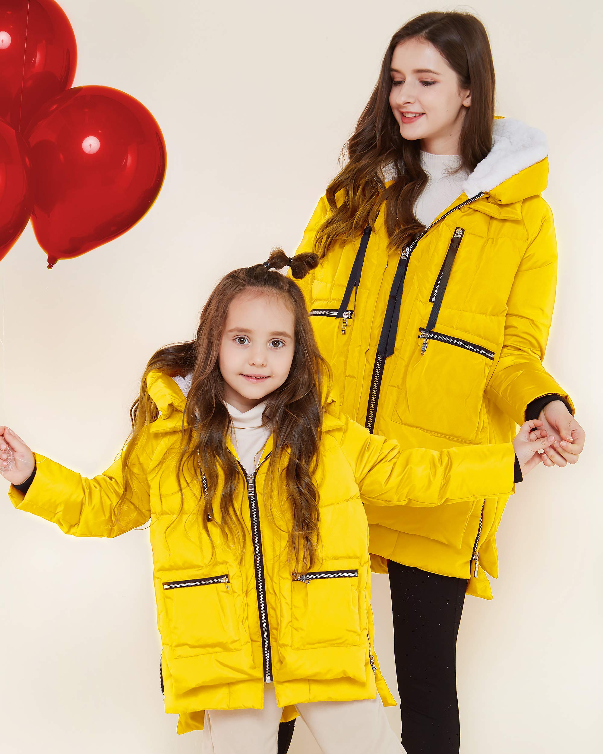 Orolay Kids Hooded Down Puffer Jacket - Boys & Girls Winter Quilted Coat for Cold Weather - Perfect for School, Outdoor Play & Snow Activities