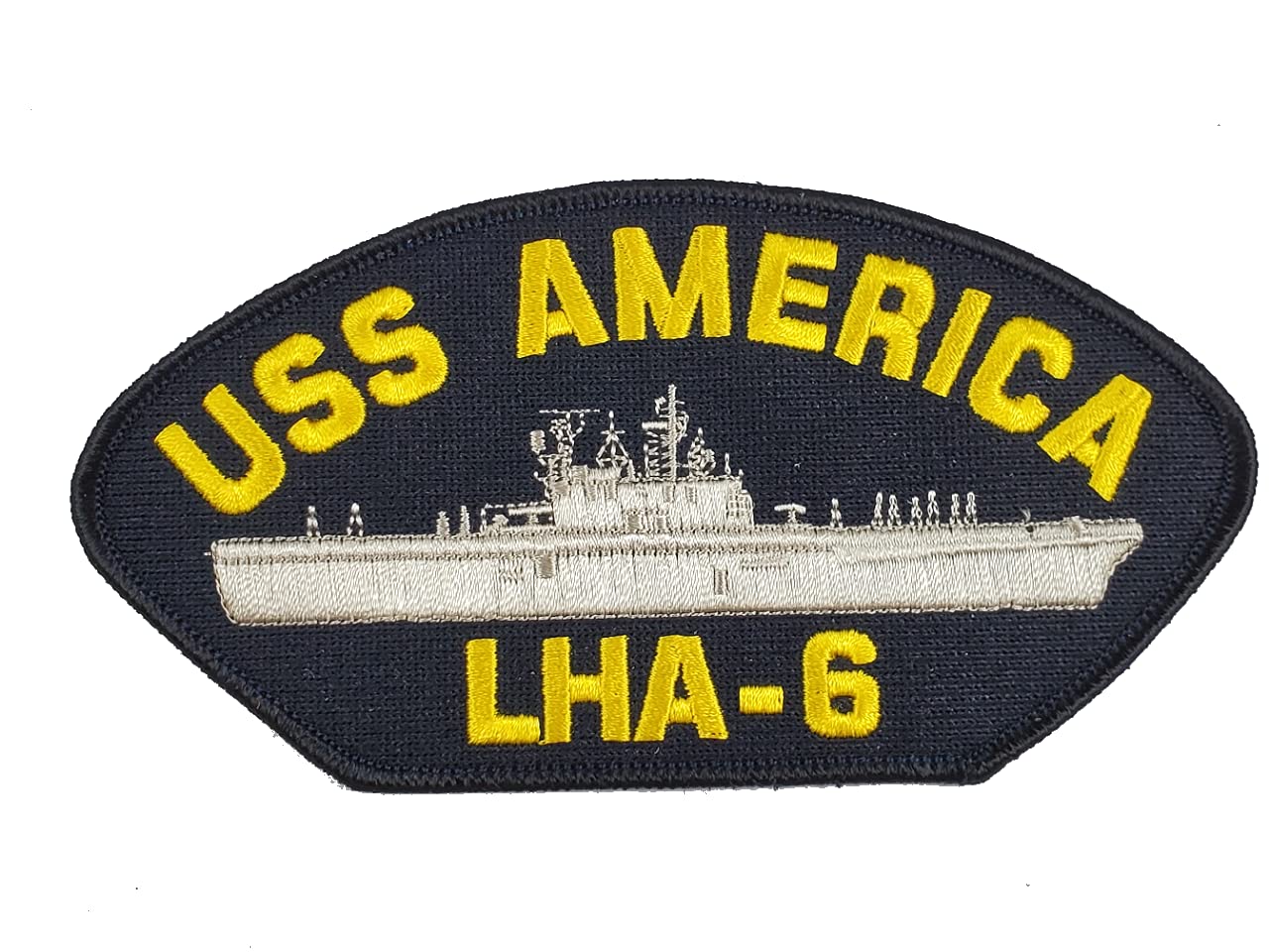 USS America LHA-6 Navy Ship Embroidered Patch - High Quality Military Collectible - Veteran Owned Business - Perfect for Uniforms, Caps & Memorabilia Display