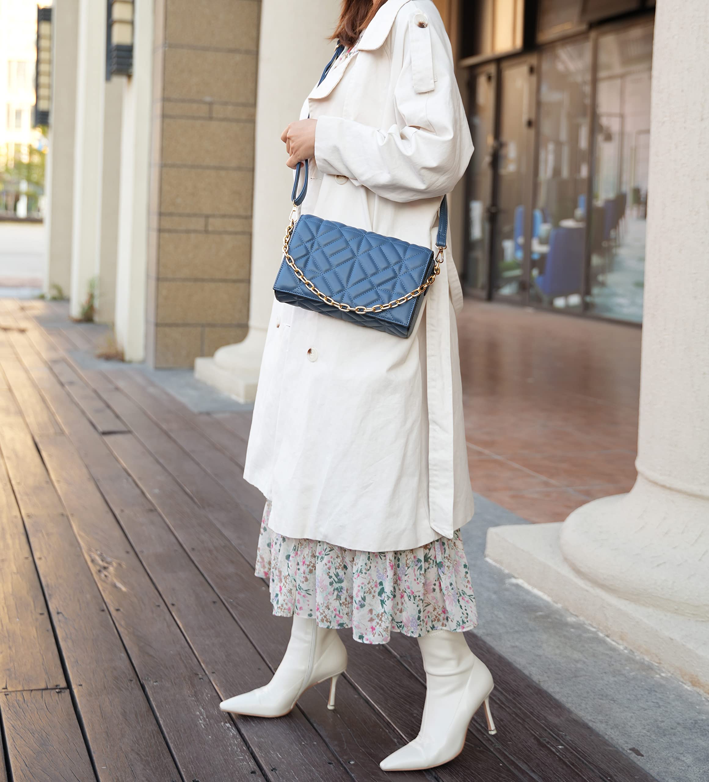 MKF Collection Vegan Leather Crossbody Bag for Women - Stylish Designer Messenger Purse for Everyday Use, Work & Travel