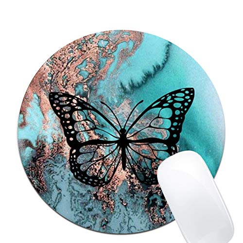 Black Butterfly Teal Rose