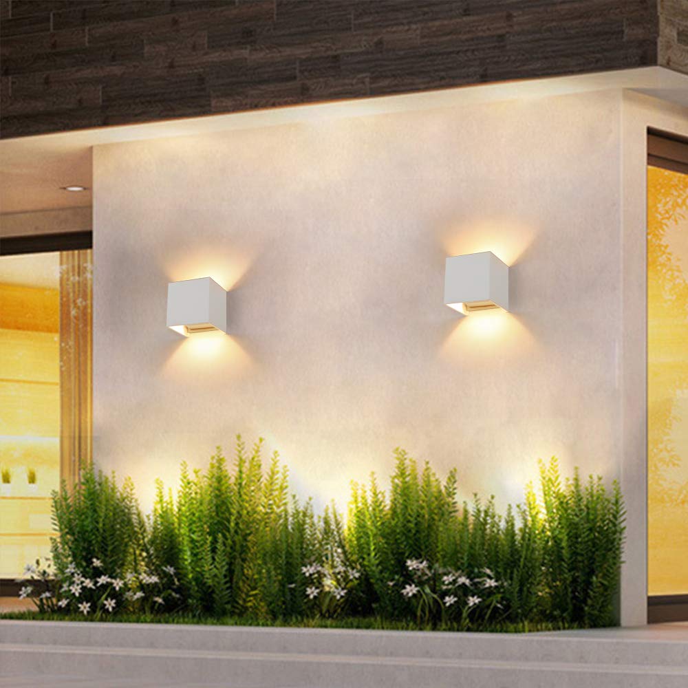 Klighten 4-Pack Modern LED Wall Lights - 9W Warm White 3000K Indoor/Outdoor Lighting Fixtures with G9 Bulbs Included - Perfect for Bedroom, Living Room, Hallway & Home Decor | Energy-Efficient & Weather-Resistant