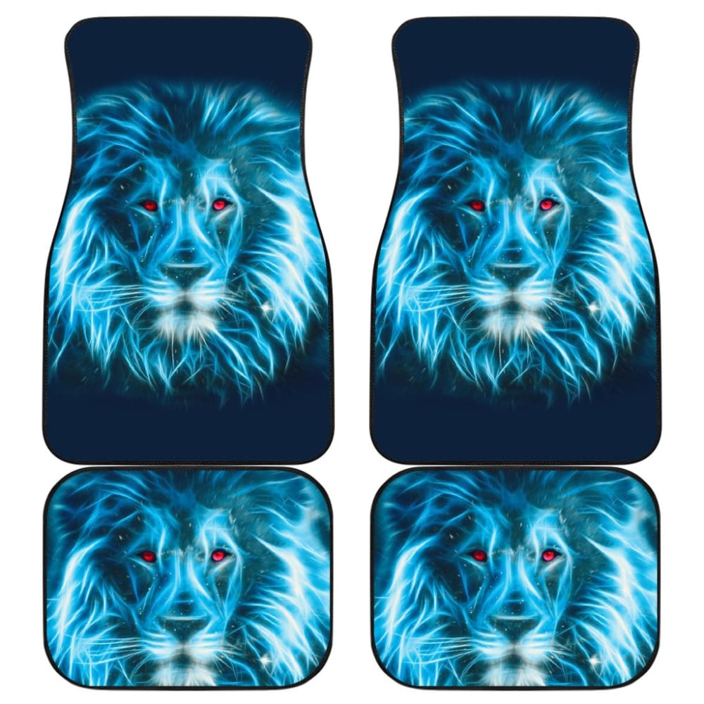 Premium Blue Laser Lion Car Floor Mats - Non-Slip, Waterproof & Durable - Perfect for SUVs, Sedans & Trucks - Keep Your Vehicle Clean & Stylish