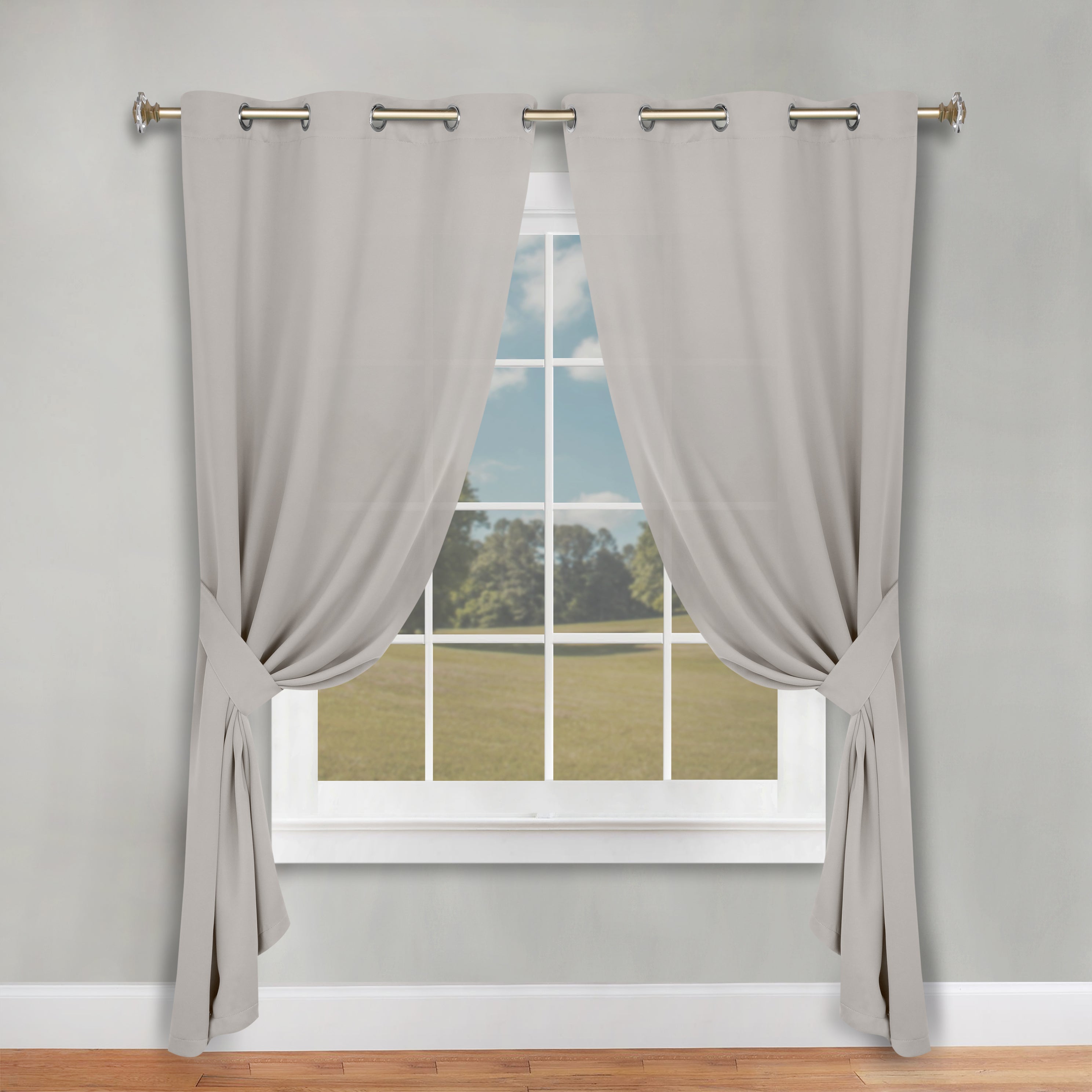 Premium Blackout Curtains Set of 2 - 100% Room Darkening, Machine Washable & Noise Reducing for Bedroom, Nursery & Home Theater