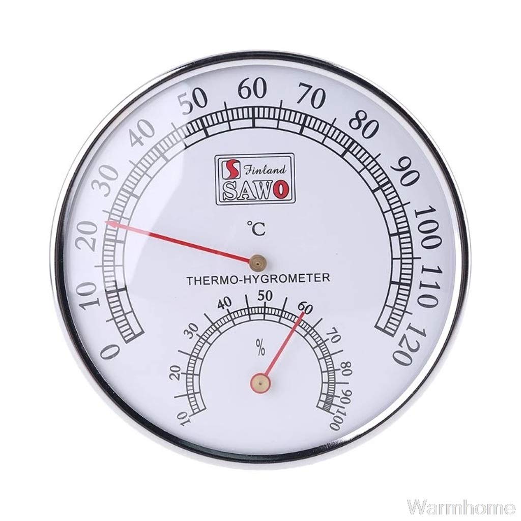 Premium Sauna Thermometer & Hygrometer - Metal Case, Accurate Temperature & Humidity Gauge for Indoor/Outdoor Use - Ideal for Bath, Spa, Steam Room & Home Climate Monitoring