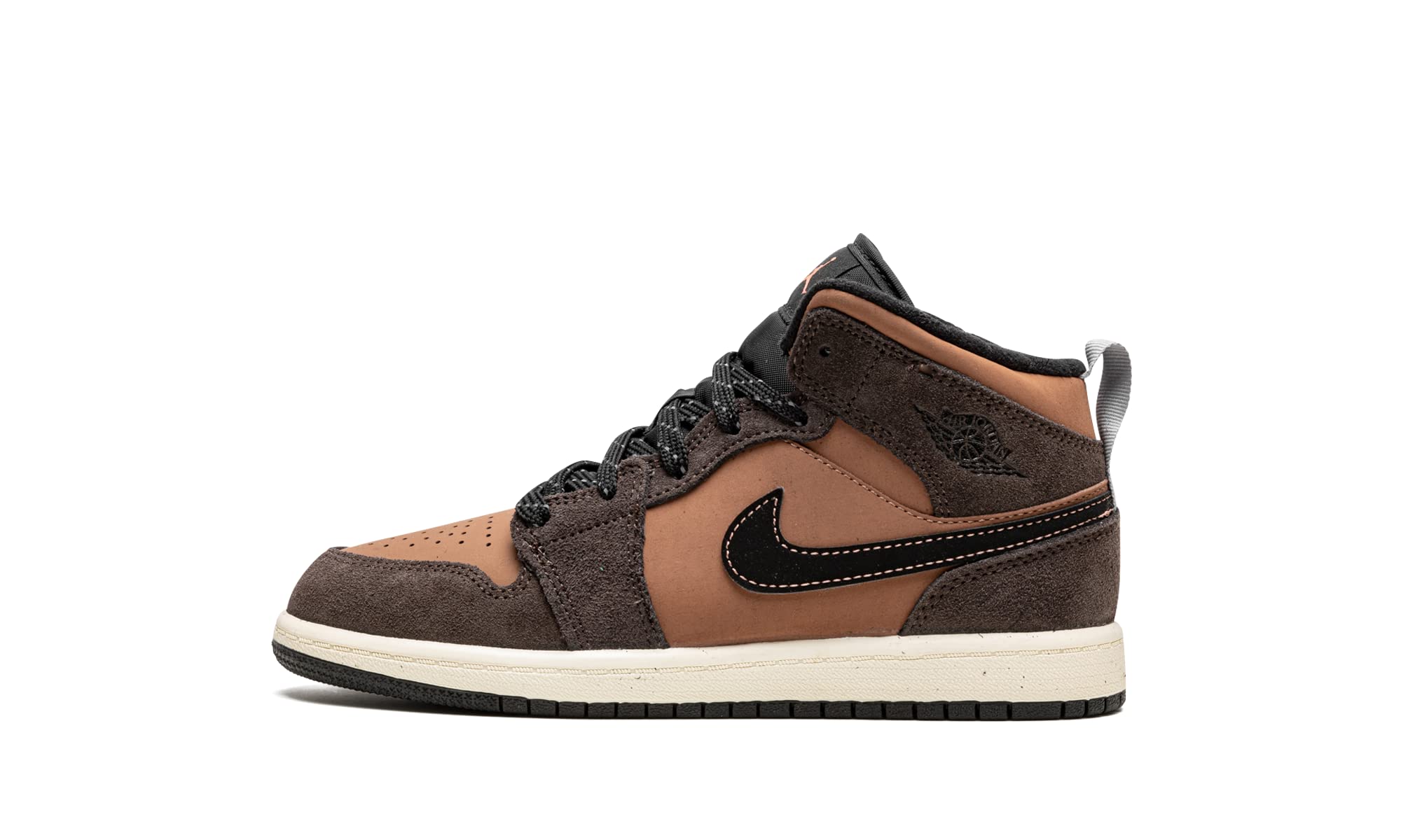 Nike Jordan 1 Mid Dark Chocolate DC7249-200 Basketball Shoes for Kids - Comfortable Preschool Sneakers for School, Playground & Casual Wear