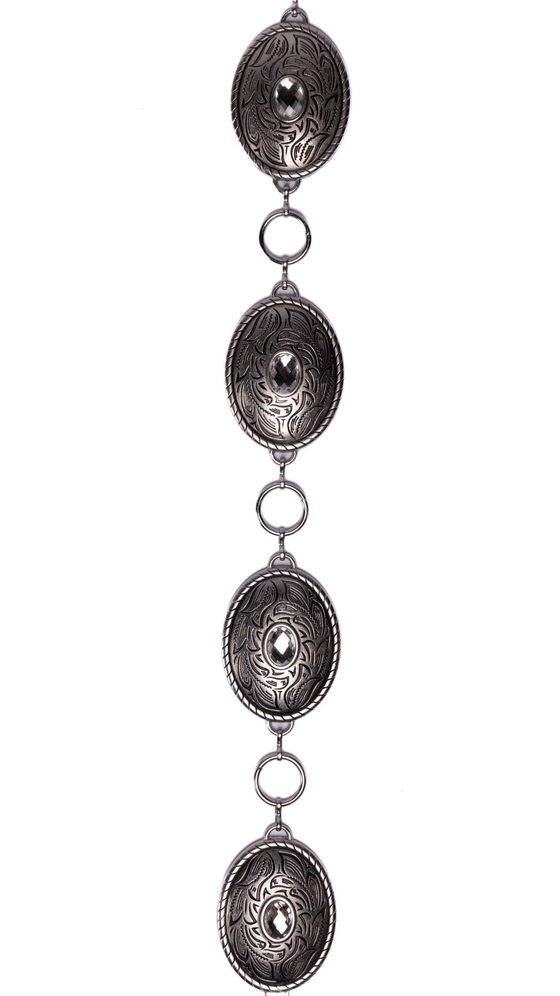 Women's Western Concho Belt with Rhinestone Buckle - Stylish Cowgirl Fashion Accessory for Jeans & Dresses - Perfect for Rodeo, Country Music Concerts & Western Parties