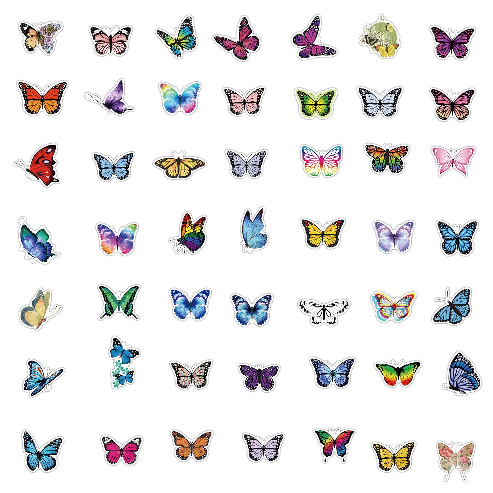 Syneyper Waterproof 3D Stickers for Kids - Butterfly & Flower Decorative Stickers for Luggage, Notebooks, DIY Crafts - Valentine's Day Gift Idea (Multicolor, One Size) - Perfect for School Projects, Scrapbooking & Room Decor