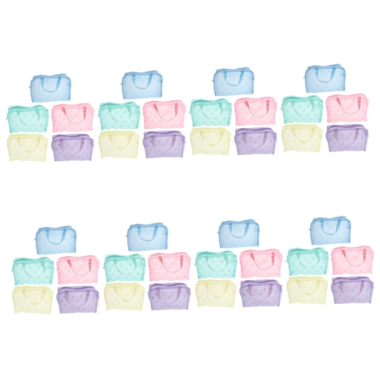 HOMSFOU 40 Pcs Floral Cosmetic Travel Bag Set - Portable Makeup Organizer, Toiletry Pouch for Women, Waterproof Travel Makeup Case - Perfect for Vacation, Gym, Business Trips & Daily Storage