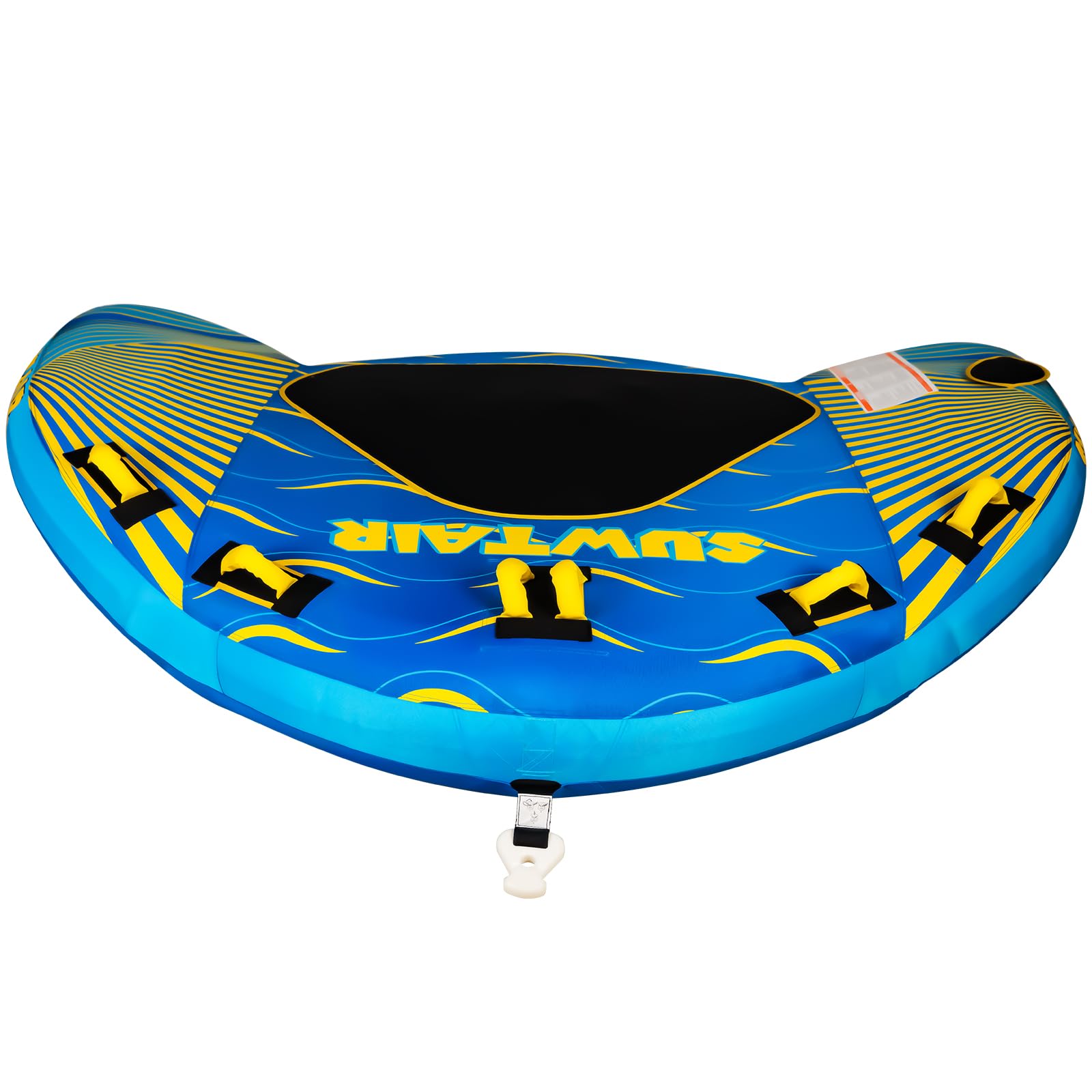 SUWTAIR Heavy-Duty Towable Tube for Boating - 3 Person Inflatable Sofa Tube with Thick Nylon Cover, Blue - Perfect for Water Sports, Lake Fun & Summer Beach Activities