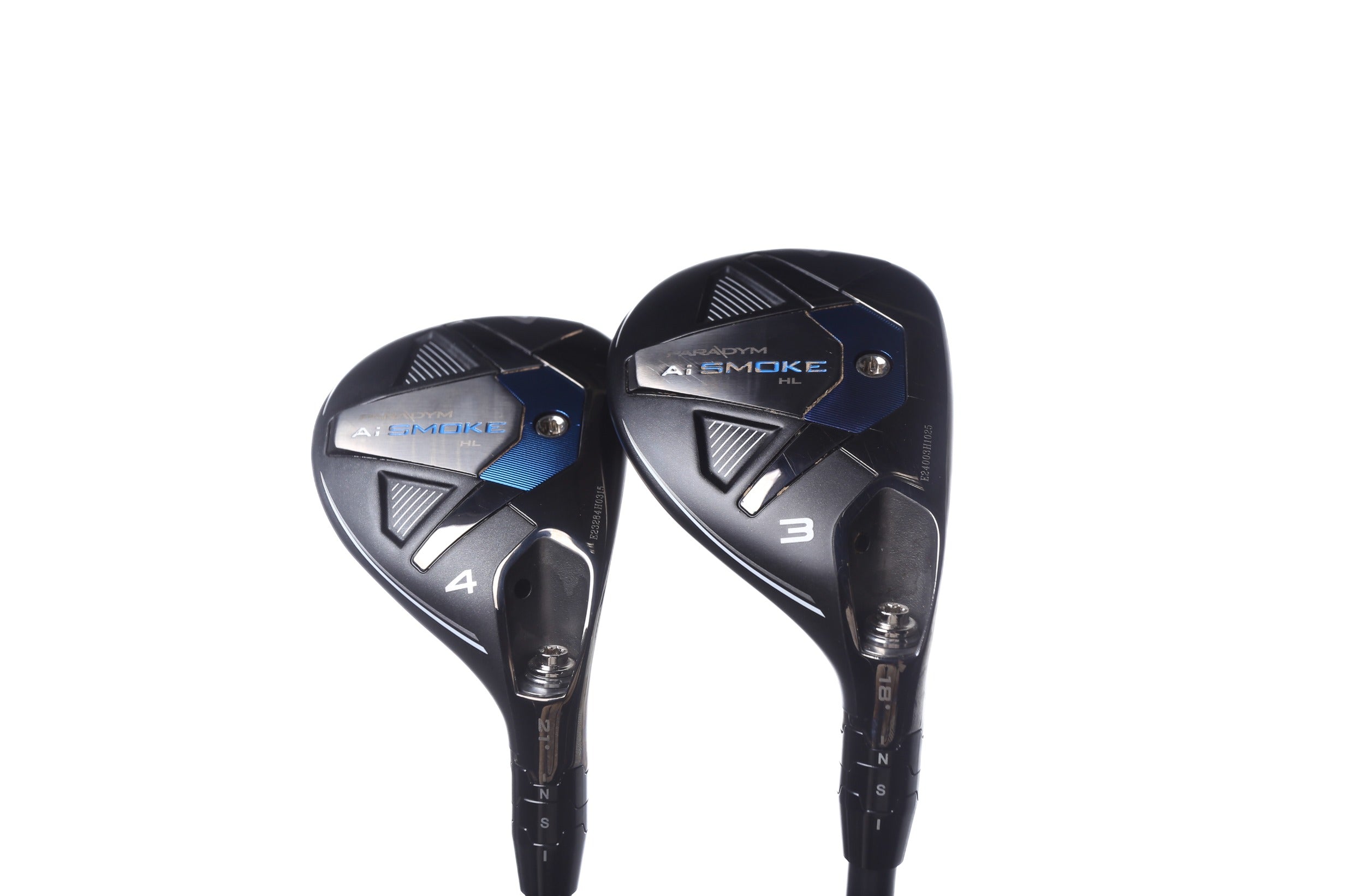 Used Callaway Paradym Ai Smoke HL Hybrid Golf Clubs Set - Right Handed 3H & 4H with Regular Flex Shafts - Perfect for Mid-Handicap Golfers on Fairways & Roughs