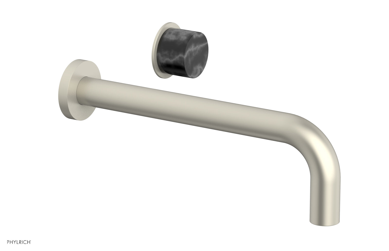 Premium Black Marble Single Handle Wall Mount Bathroom Faucet - Basic II 10