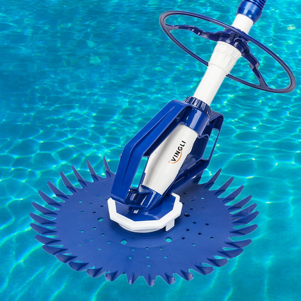 VINGLI Automatic Pool Vacuum Cleaner - 33FT Hose Swimming Pool Sweeper for In-Ground & Above Ground Pools | Ideal for Leaves, Dirt & Debris Removal