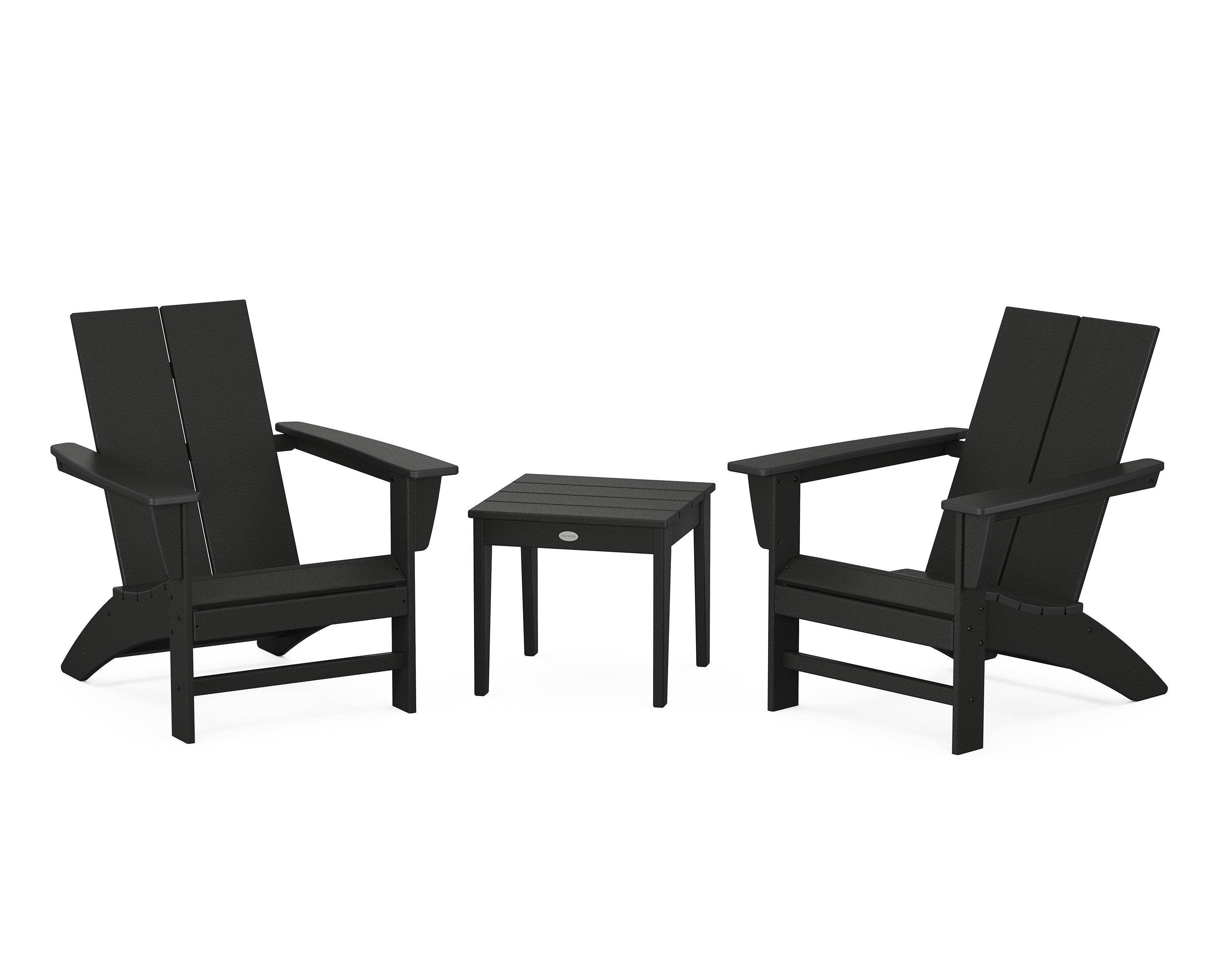 POLYWOOD Country Living Cottage Modern Adirondack Chair 3-Piece Outdoor Patio Set - Perfect for Backyard, Garden & Poolside Relaxation