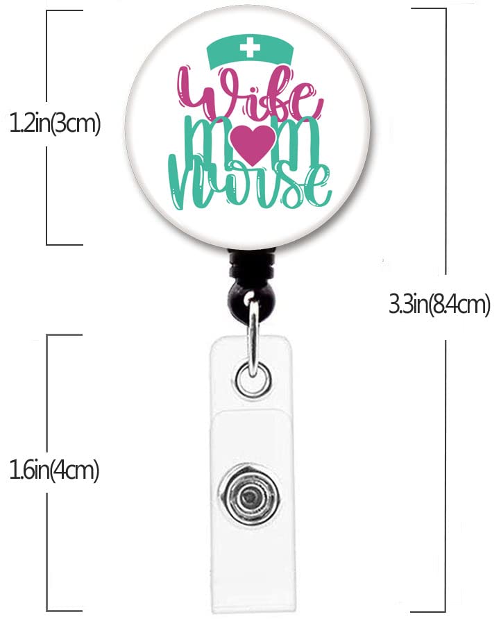 Nursing ID Badge Holder Retractable Clip - RN Badge Reel with Alligator Clip & Nylon Cord for Nurses, Doctors, and Healthcare Professionals | Perfect for Hospitals, Clinics, and Medical Facilities