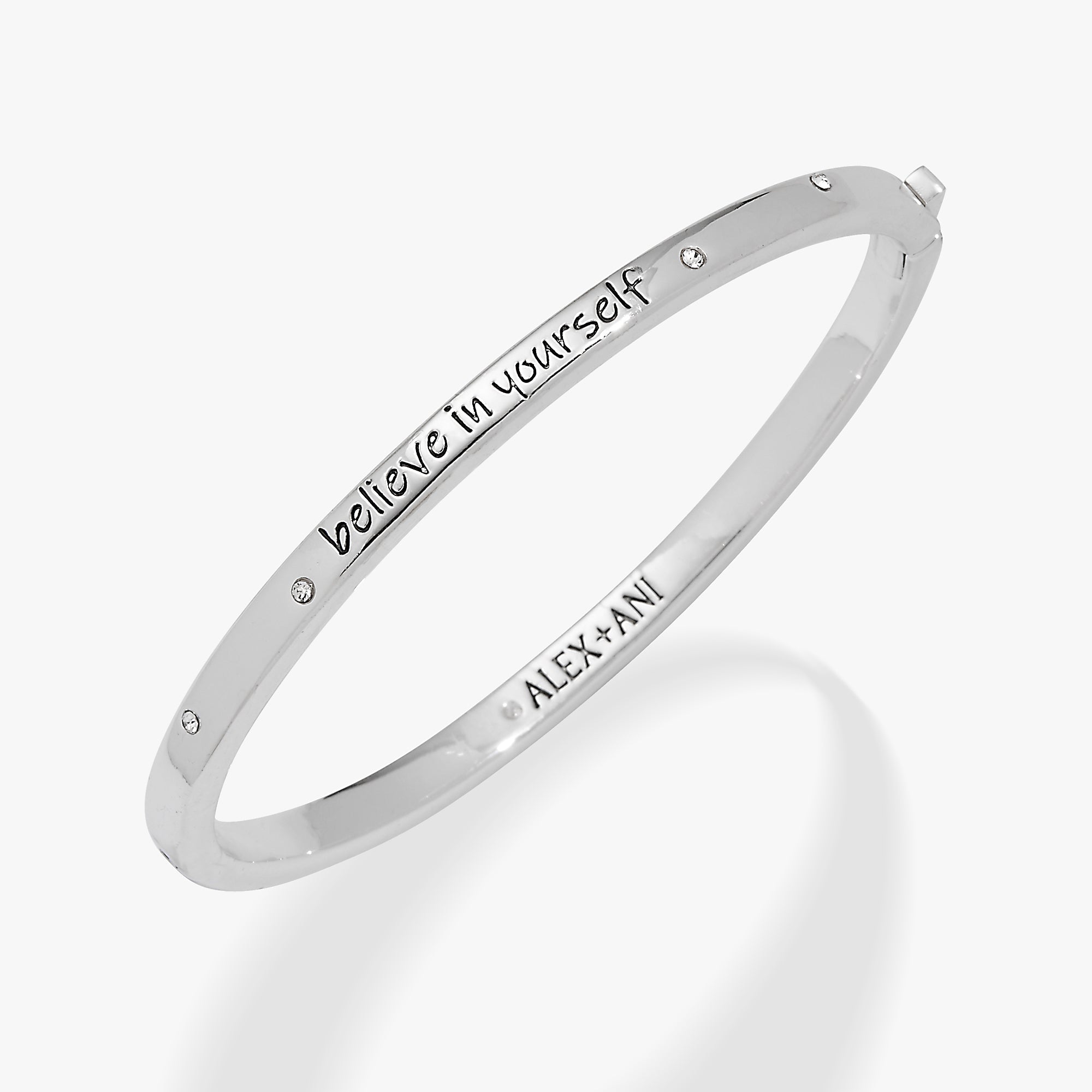 Believe in Yourself Inspirational Mantra Bangle - Motivational Jewelry for Women, Daily Affirmation Bracelet for Self-Confidence & Positivity - Perfect for Meditation, Yoga & Gift Giving