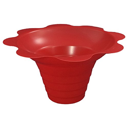 1000-Pack 4oz Small Shaved Ice Snow Cone Flower Cups - Red Disposable Party Supplies for Summer Treats, Weddings & Carnivals