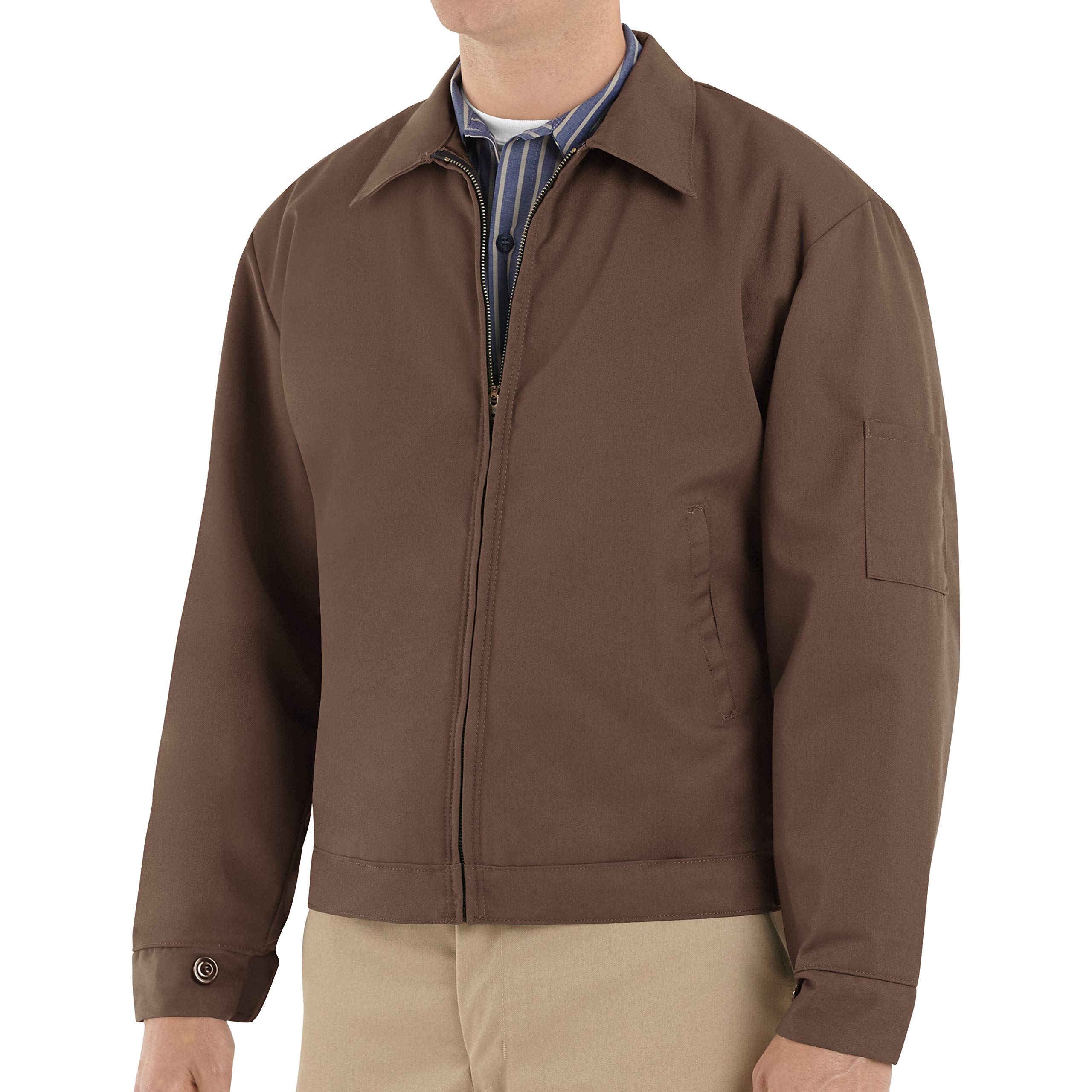 Red Kap Men's Slash Pocket Jacket - Durable Workwear for Construction & Outdoor Activities | Heavy Duty Utility Jacket for Professionals