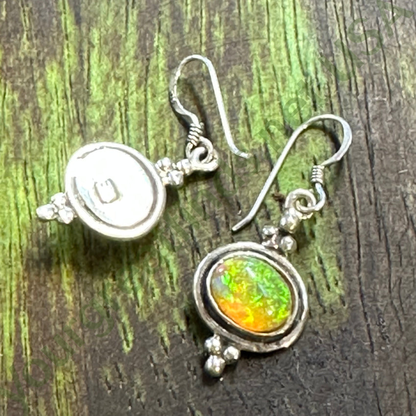 14K Sterling Silver Opal Stud Earrings for Women - Hypoallergenic & Dainty Jewelry Gift for Birthday, Anniversary & Everyday Wear