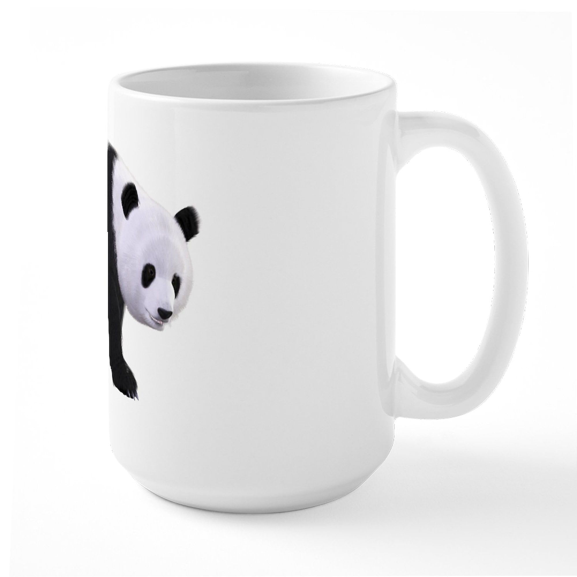 Panda Bear Large Coffee Mug - 15 oz White Ceramic Cup for Tea & Hot Drinks - Perfect for Home, Office & Gifts