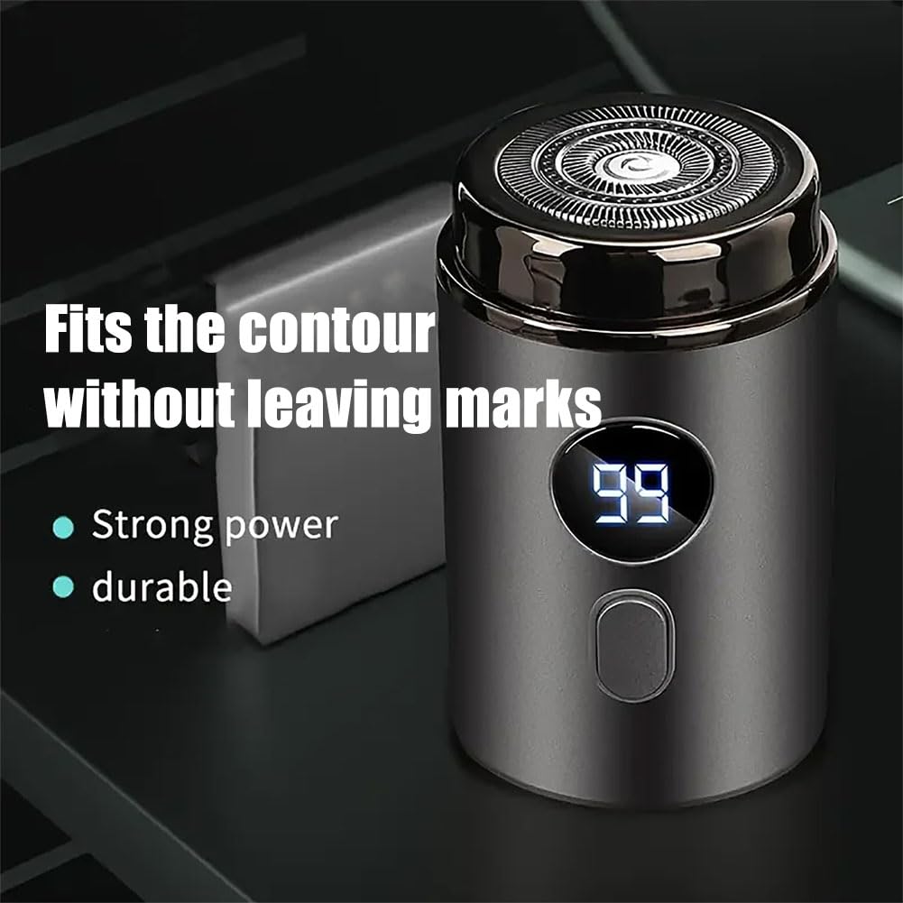 Vishopee Mini Portable Electric Shaver for Men - USB Rechargeable, Waterproof, Travel-Friendly Razor - 2025 Upgraded Model for Smooth Shaving at Home & On The Go