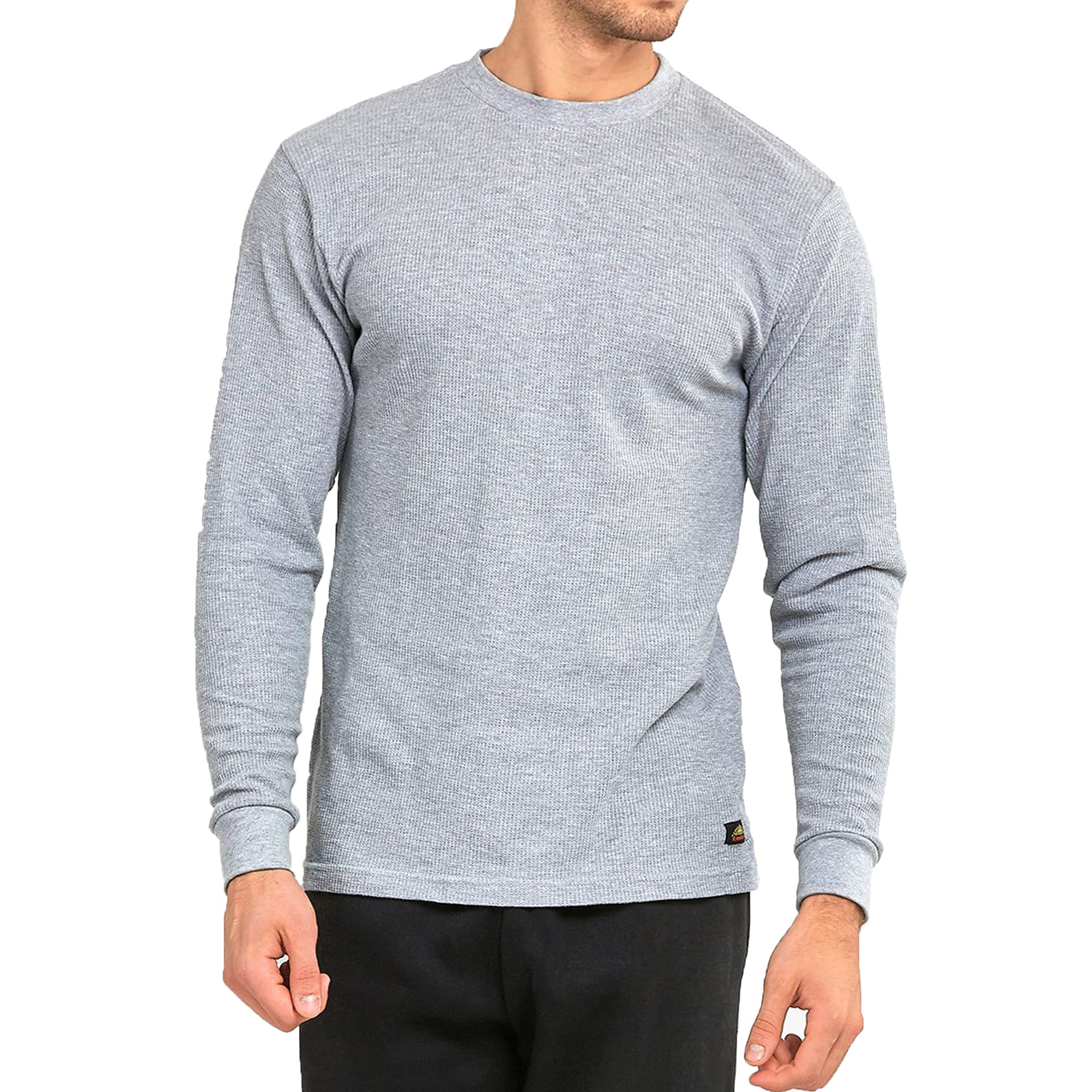 SLM Men's 100% Cotton Thermal Henley Shirt - Waffle Knit & Plain Undershirt for Winter Layering, Outdoor Activities & Casual Wear