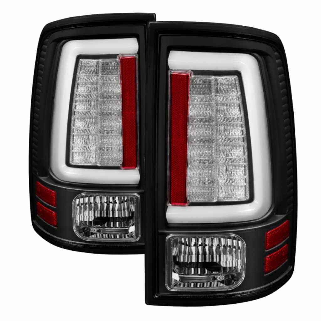 2013-2018 Ram 1500/2500/3500 Spyder LED Tail Lights Pair with Black Light Bar - 5084057 | Upgrade Your Truck's Style & Visibility for Night Driving & Off-Road Adventures