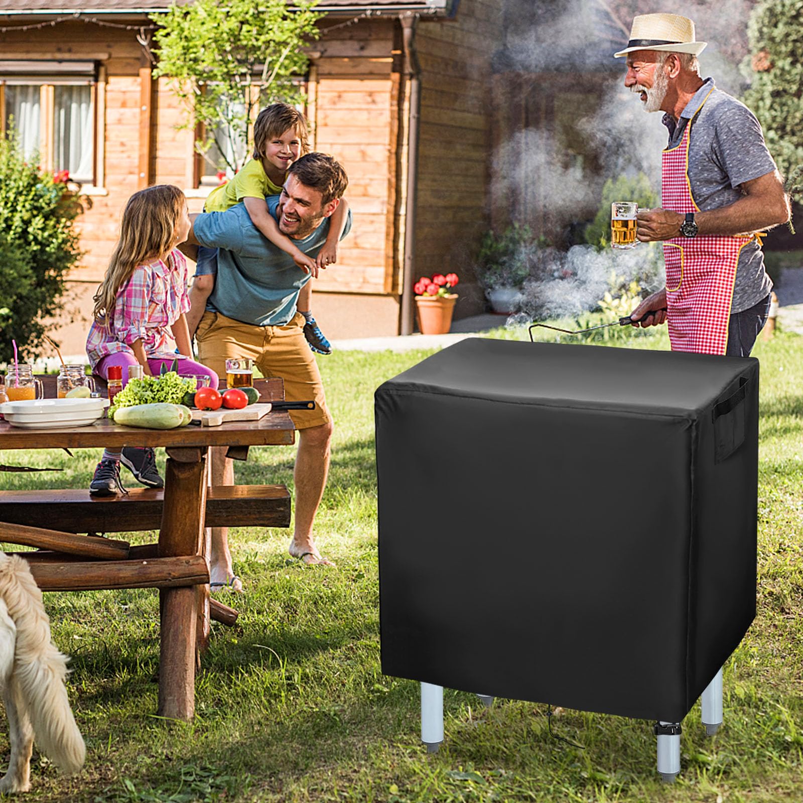 **Waterproof Stainless Steel Outdoor Prep Table Cover - 36 x 30 x 35 Inch for Grill Cart, Pizza Oven & Outdoor Kitchen - Durable Protection for Rain, Sun & Dust**    *(Perfect for BBQs, Patio Cooking, Camping & Backyard Entertaining)*