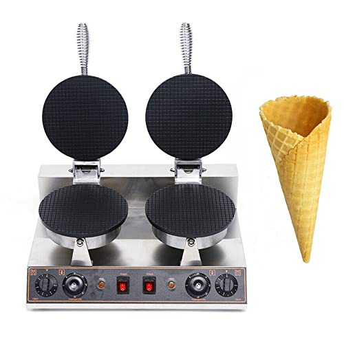 2x1200W, Round Waffle, 2 Pans