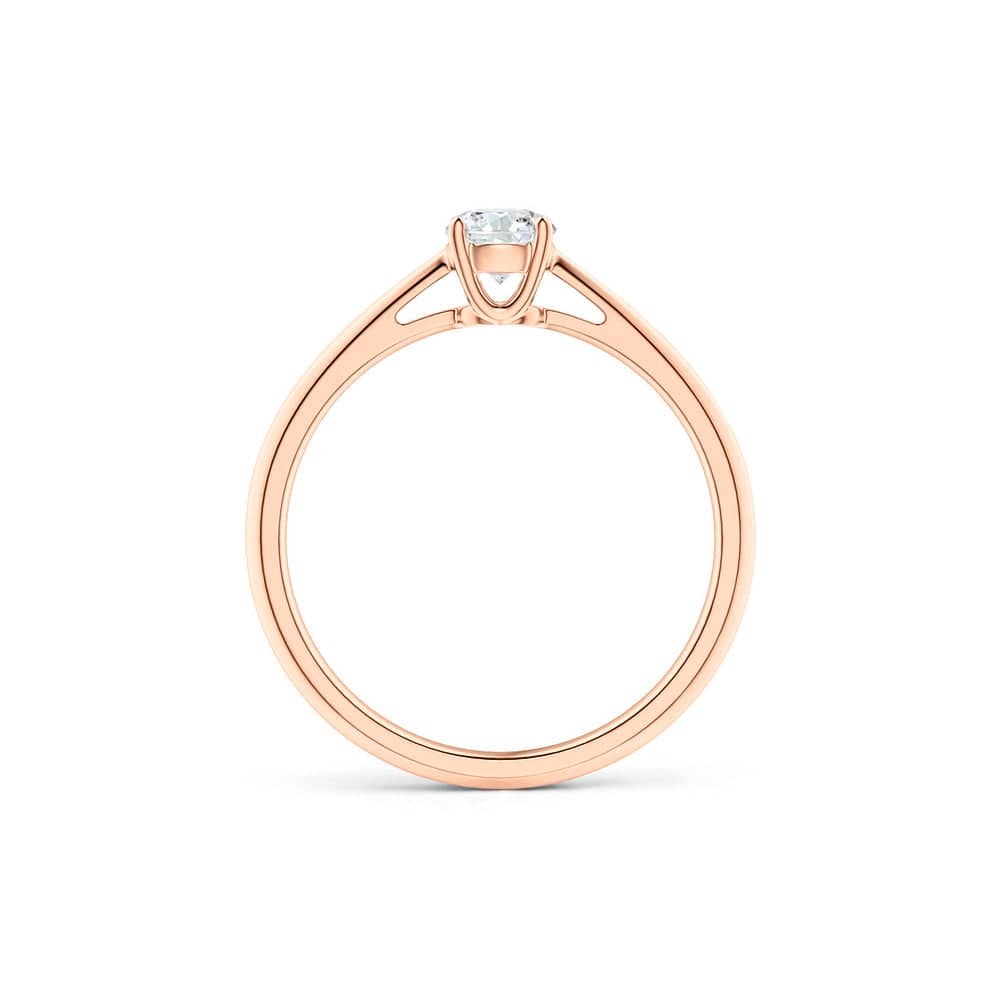 Lab Grown Diamond Solitaire Promise Ring - Round Brilliant Cut with Knife Edge Band | Perfect for Engagements, Anniversaries & Special Occasions