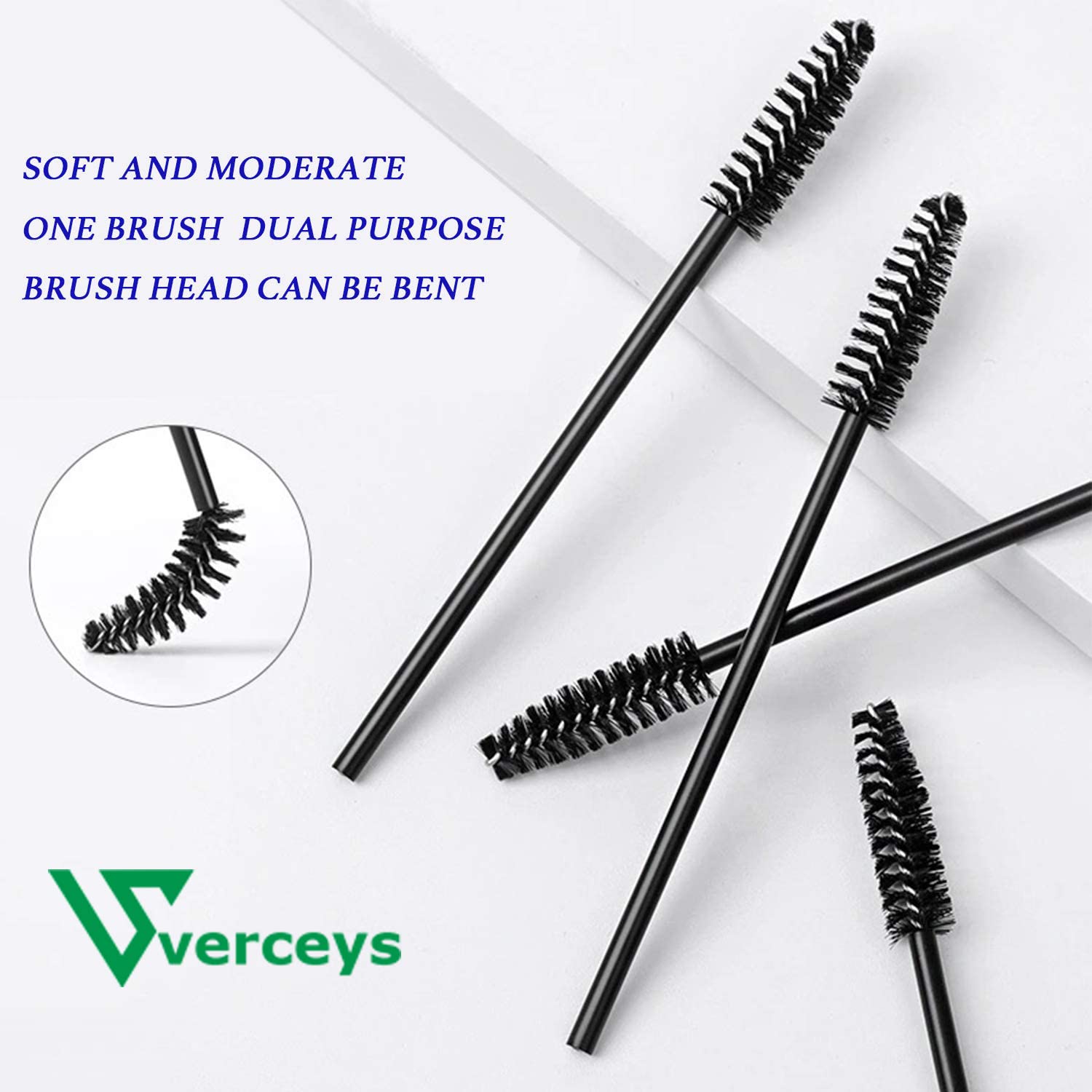 Verceys Disposable Eyelash Mascara Brushes - 6 Pack for Eyelash Extensions, Eyebrow Makeup & Professional Salon Use | Perfect for Home, Travel & Beauty Professionals