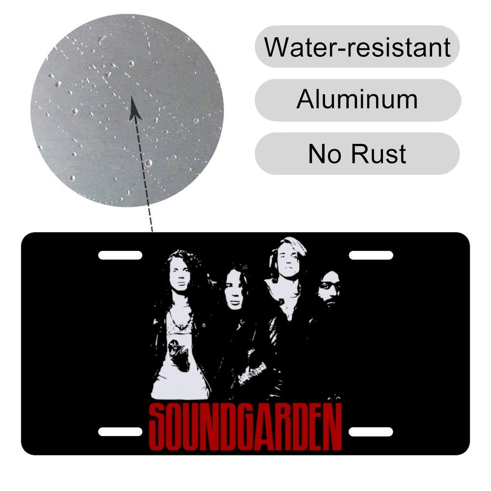 Soundgarden Car Front License Plate - 15x30cm Novelty Decor for Bar & Cafe
