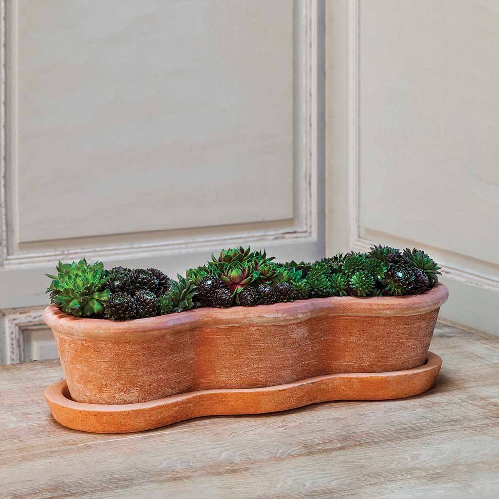 Campania International Costa Planter Set of 3 - Terra Nova Style Outdoor Garden Planters for Patio, Balcony & Home Decor | Durable & Weather-Resistant