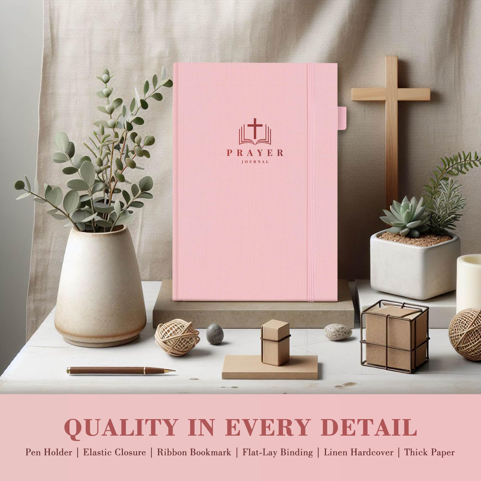 Christian Prayer Journal for Women - Guided Bible Study Notebook with Index Pages, Daily & Weekly Scripture Devotional for Note Taking, 62 Weeks - Perfect Gift for Christian Women (Ideal for Quiet Time, Bible Study Groups & Personal Reflection)