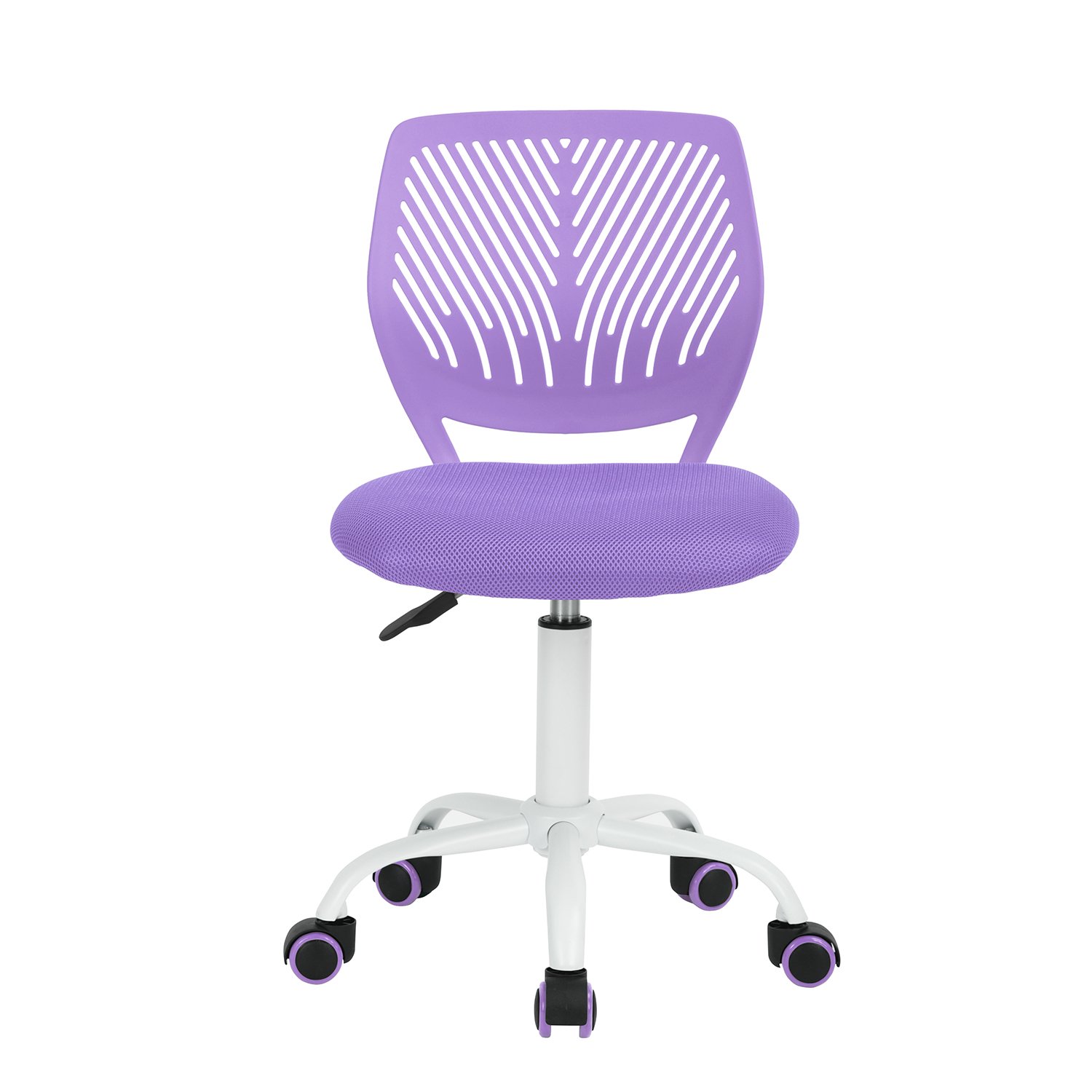 Modern Adjustable Swivel Armless Desk Chair - Ergonomic Computer Task Chair for Home Office & Study Room, Purple - Perfect for Kids, Students & Professionals