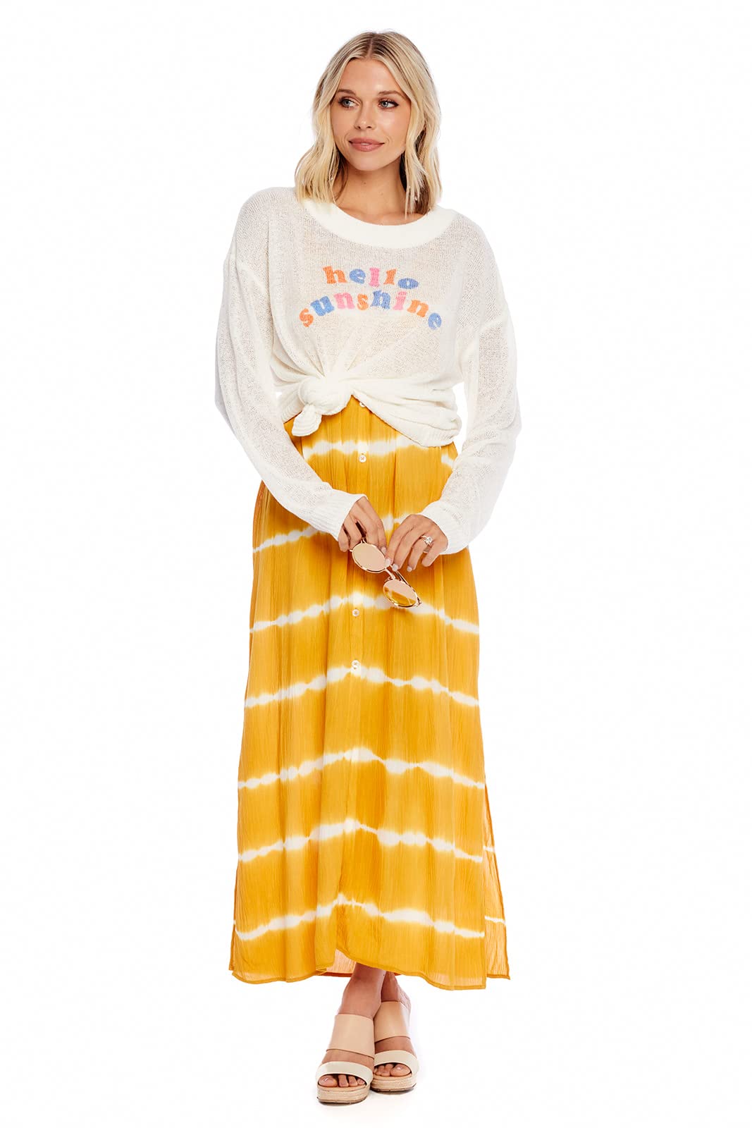 Mud Pie Women's Sleeveless Maxi Dress - Flowy Summer Beach Dress for Vacation, Party & Casual Wear