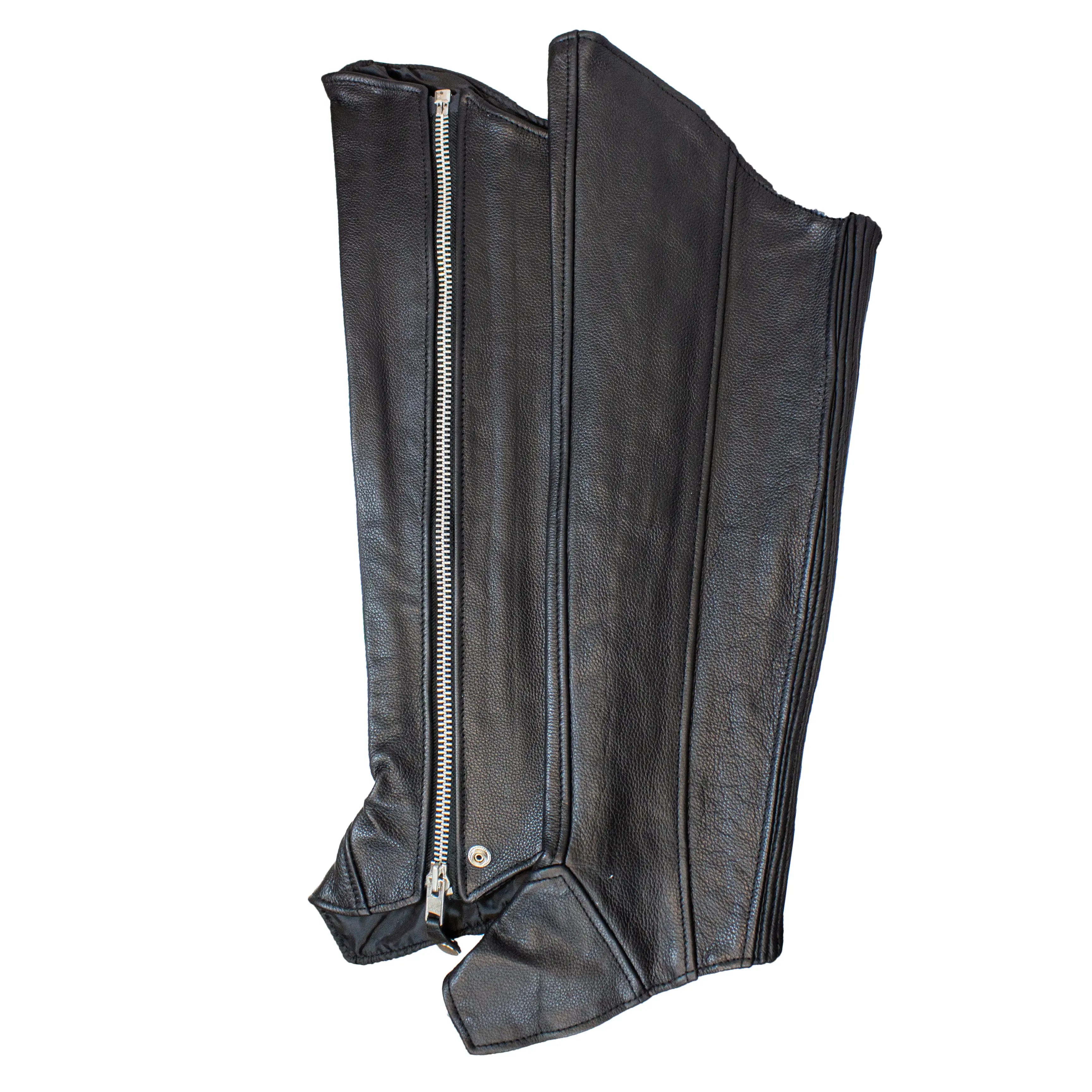 BOL Open Road Women's Leather Half Chaps - Equestrian Riding Boots for Horseback Riding & English Show Jumping - Durable Genuine Leather Leg Protection