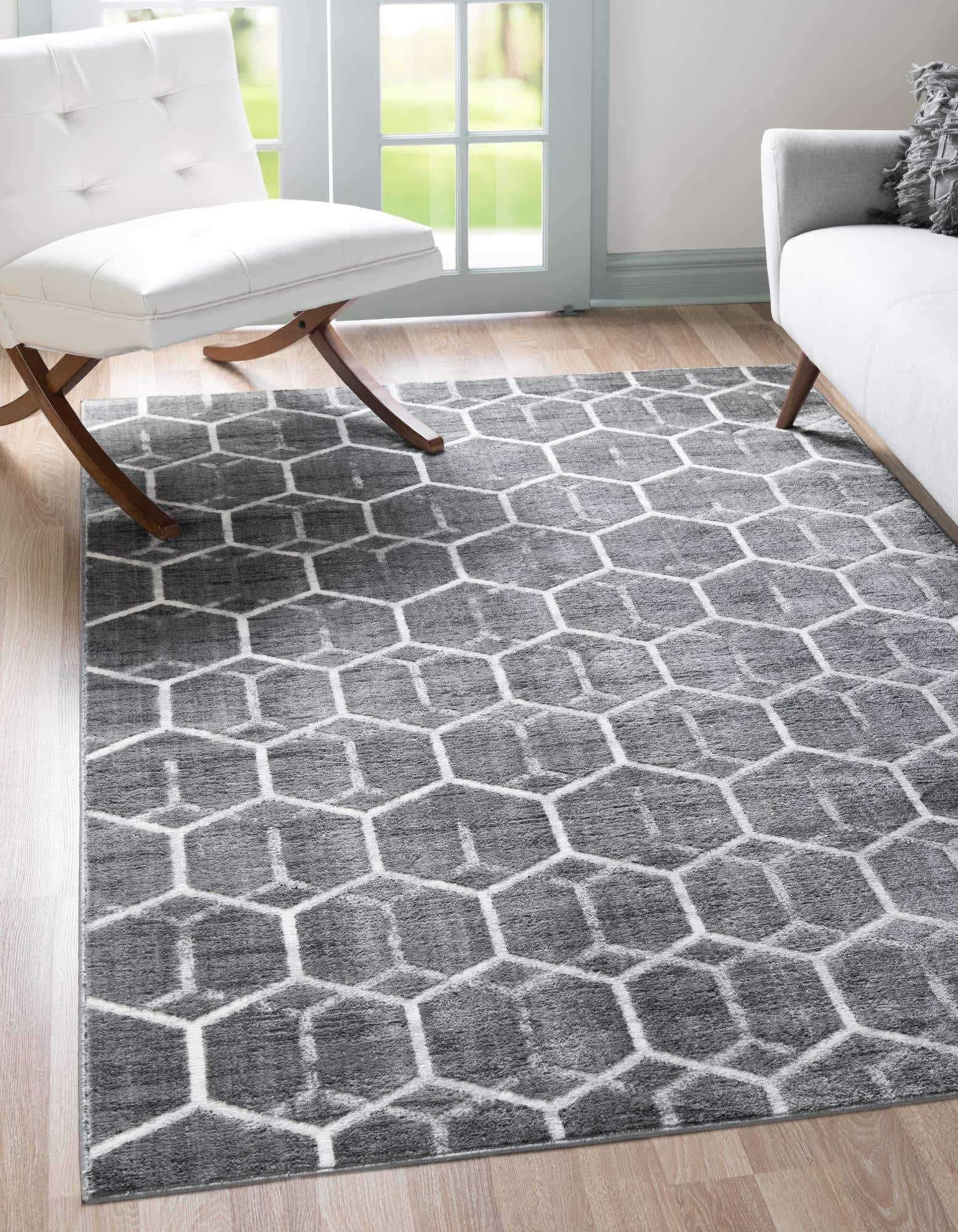 Unique Loom Matrix Trellis Collection Area Rug - 7'1