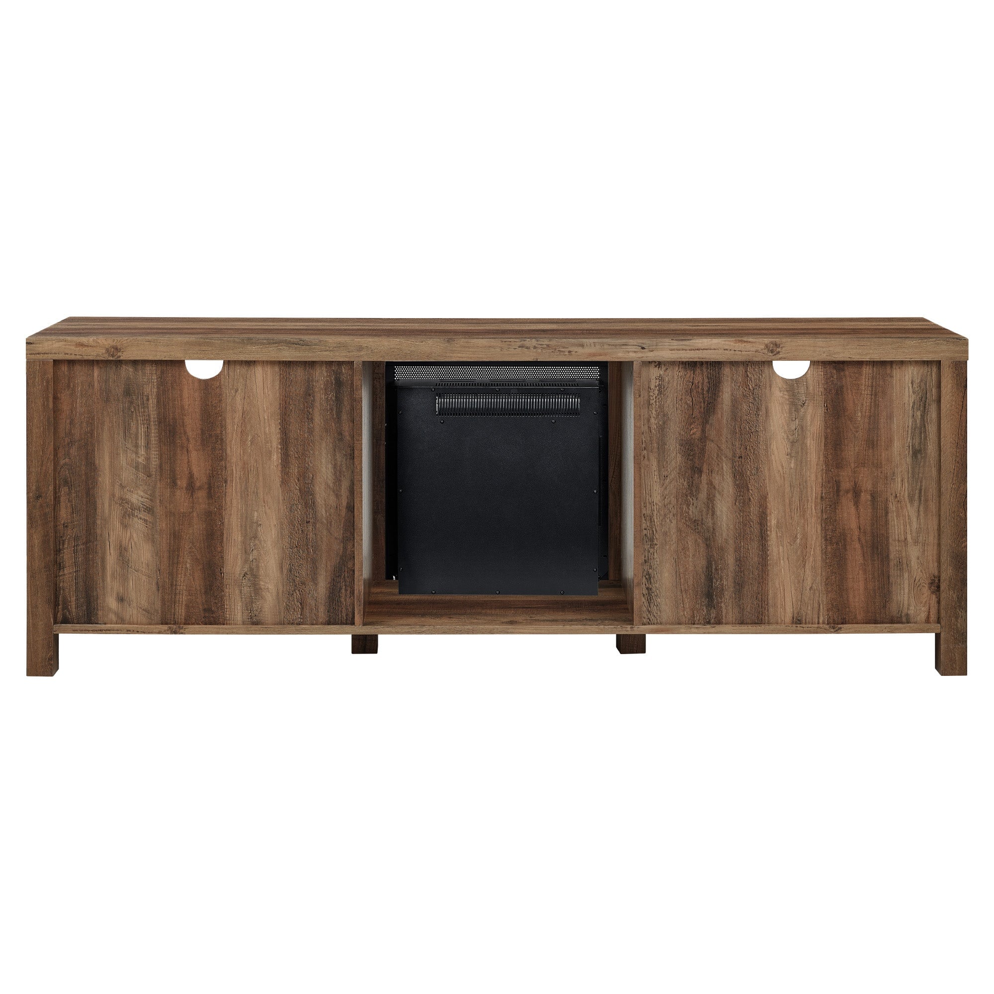 Rustic Farmhouse TV Stand with Fireplace - 70