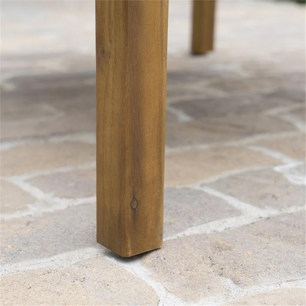 Premium Acacia Wood Coffee Table with Teak Finish - Outdoor & Indoor Use - Perfect for Patio, Garden, and Living Room Decor