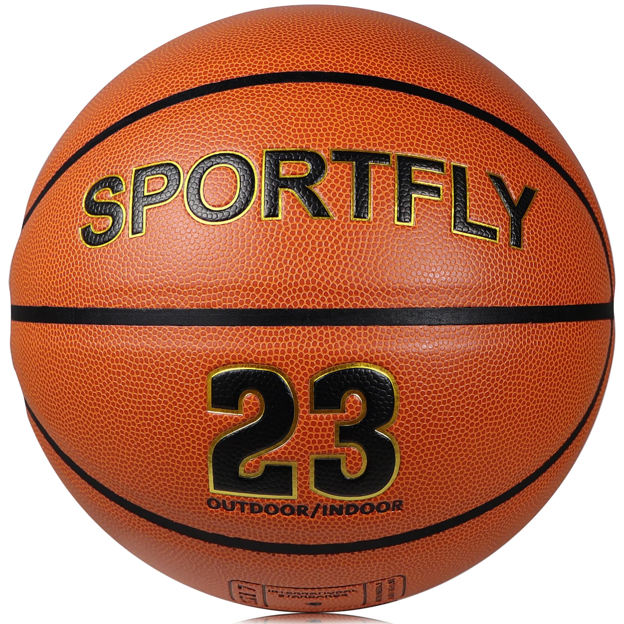 Sportfly Ultra Touch Classic PU Leather Basketball - Size 7 for Indoor & Outdoor Play - High Grip Training Ball for Basketball Skills Improvement - Perfect for Practice, Games & Skill Development