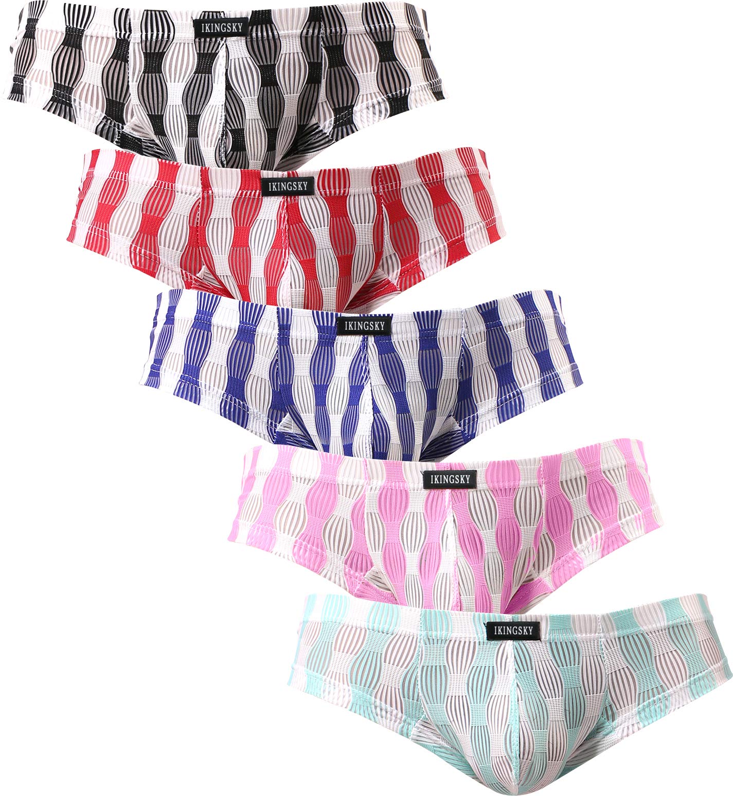IKINGSKY Sexy Low Rise Men's Thong Underwear - Breathable & Comfortable Cheeky Boxer Briefs with Pouch Support for Daily Wear, Gym & Intimate Moments