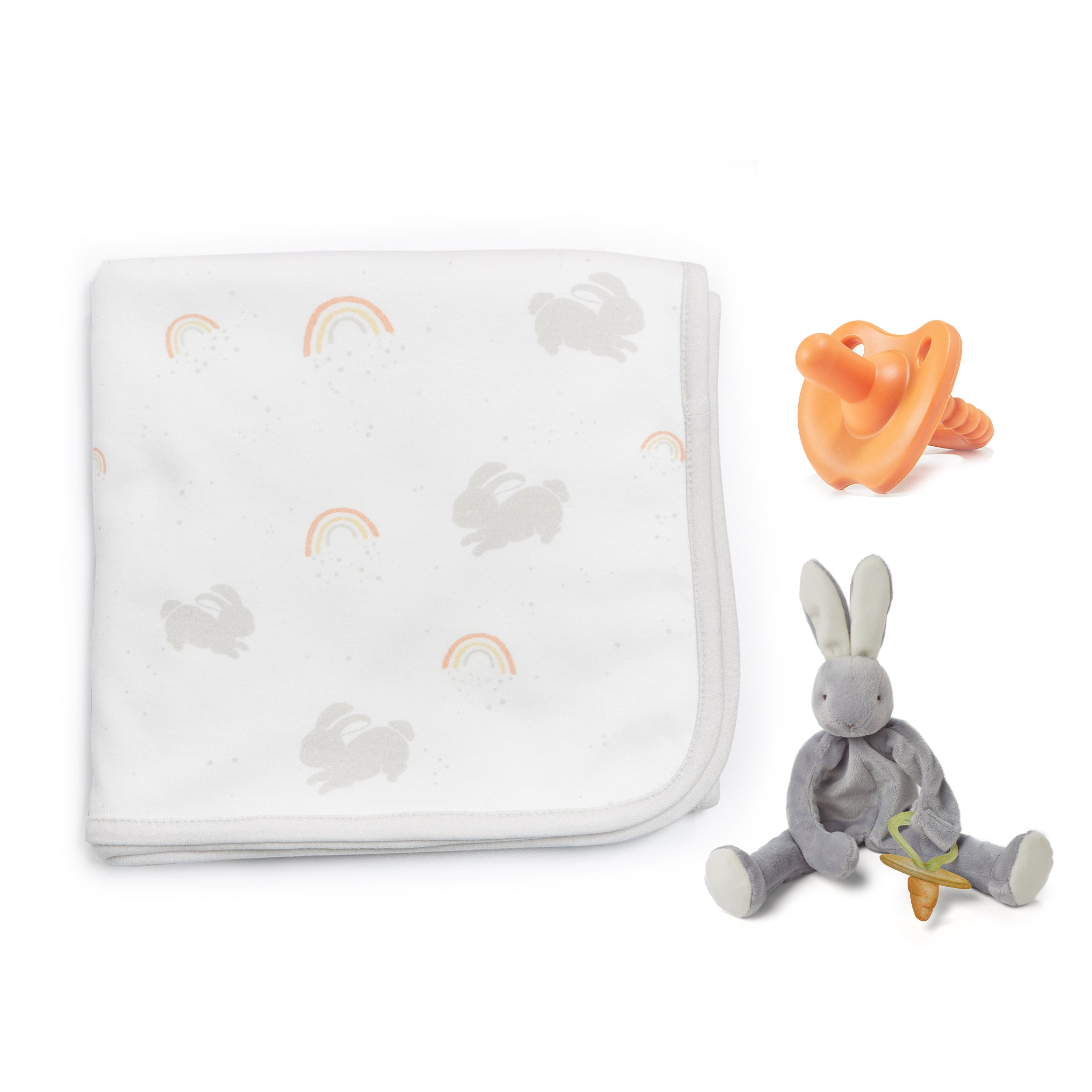 Little Sunshine Swaddle & Soothe Baby Gift Set - Soft Newborn Swaddle Blanket & Pacifier Holder - Perfect Baby Shower Gift & Nursery Essential