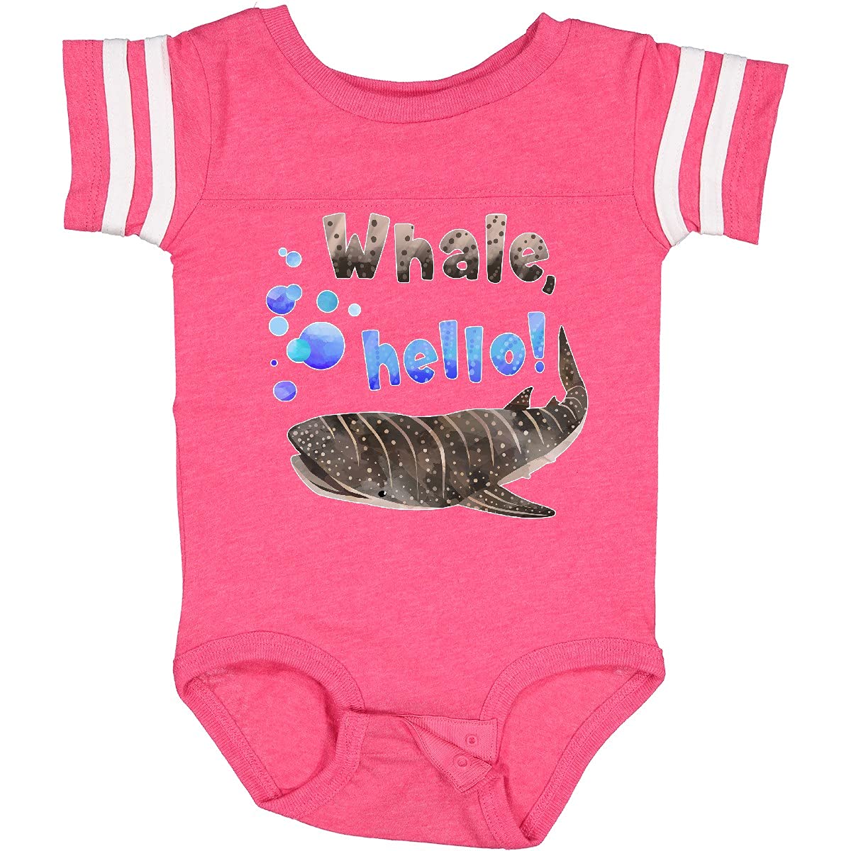 Inktastic Cute Whale Shark with Bubbles Baby Bodysuit - Soft Cotton Onesie for Newborns & Infants - Perfect for Beach Trips, Pool Parties & Ocean-Themed Baby Showers