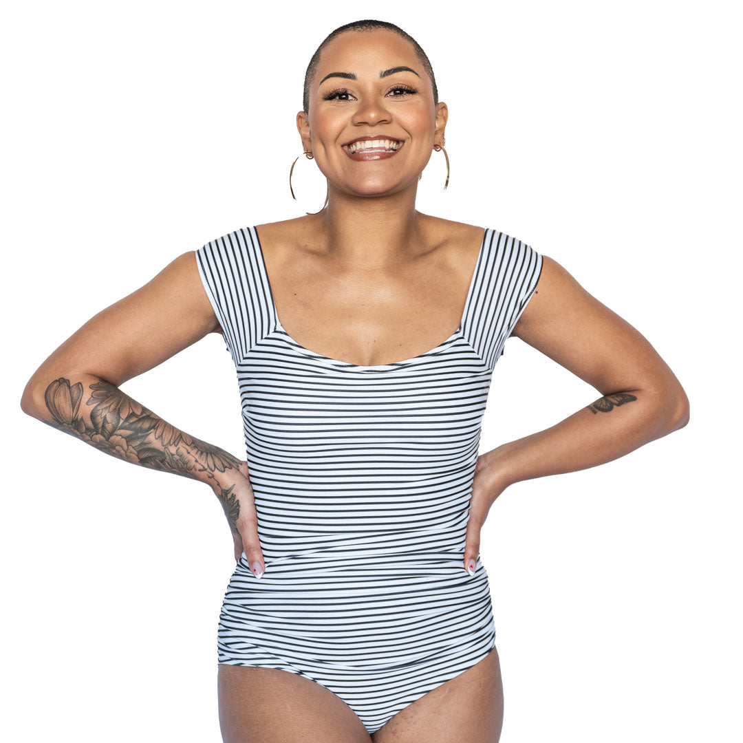 Bardot Women's One Piece Swimsuit - Sexy High Cut Bathing Suit with Tummy Control for Beach, Pool & Vacation | Plus Size Swimwear for Summer