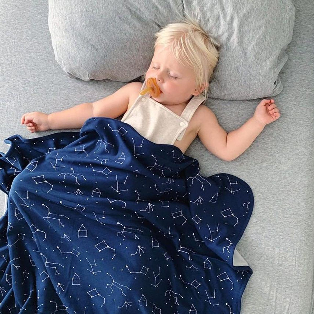 Organic Cotton & Merino Wool Toddler Blanket - 52.5