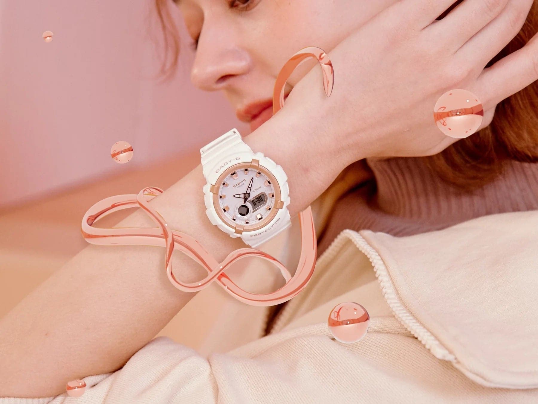 Casio Baby-G BGA-280BA-7ADR Analog Digital Women's Watch - White Resin Band, Shock Resistant, Water Resistant - Perfect for Sports, Outdoor Activities & Everyday Wear