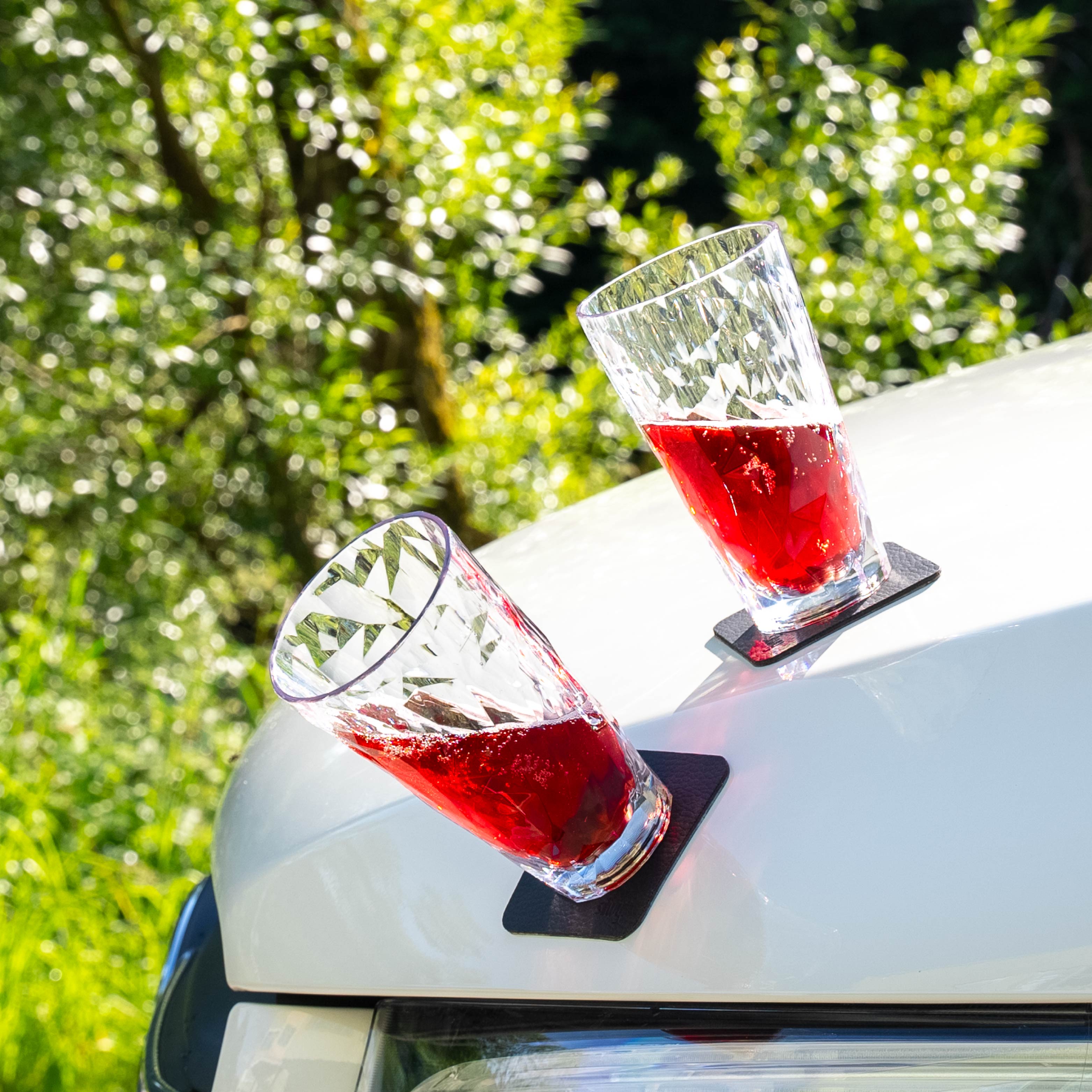 Premium Magnetic Plastic Long Drink Glasses - Shatterproof & Durable for Pool Parties, BBQs, and Outdoor Gatherings