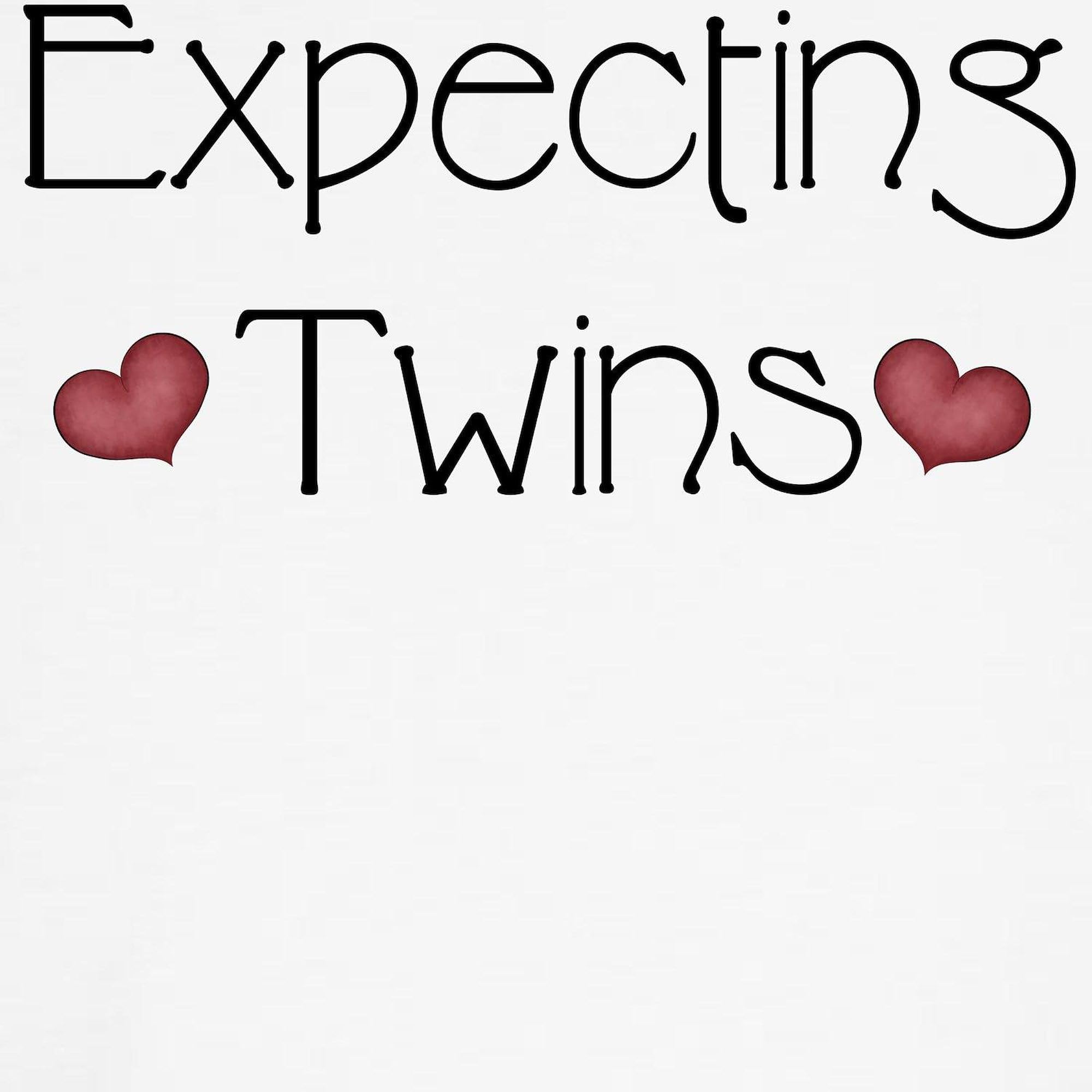 Expecting Twins Maternity T-Shirt for Women - Stretch Ruched Side Pregnancy Tee - Perfect for Baby Showers, Gender Reveals & Maternity Photos