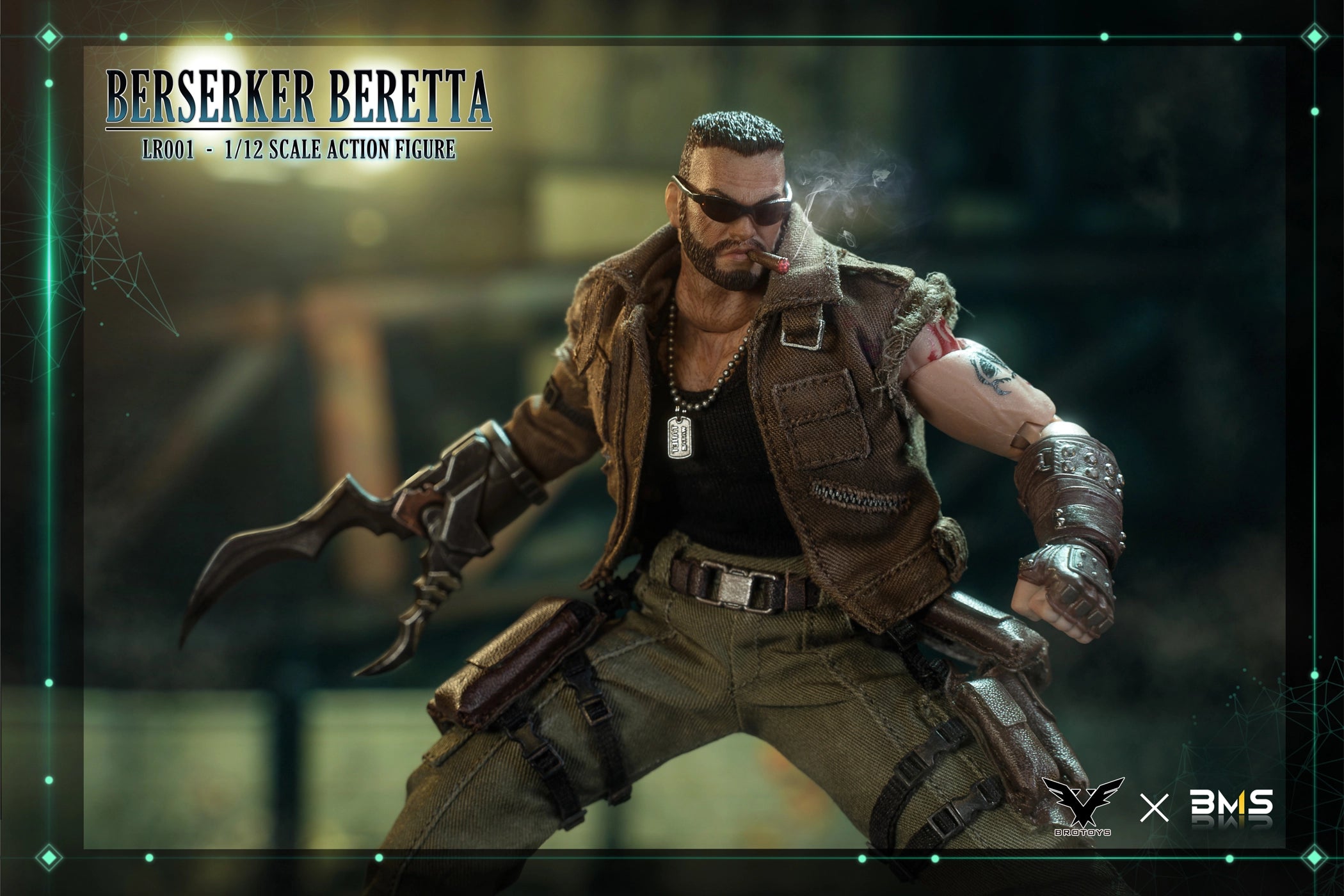 Brotoys 1/12 Berserker Beretta 12th Scale Collectible Action Figure with Detailed Accessories - Perfect for Display, Photography & Anime Fans Collection