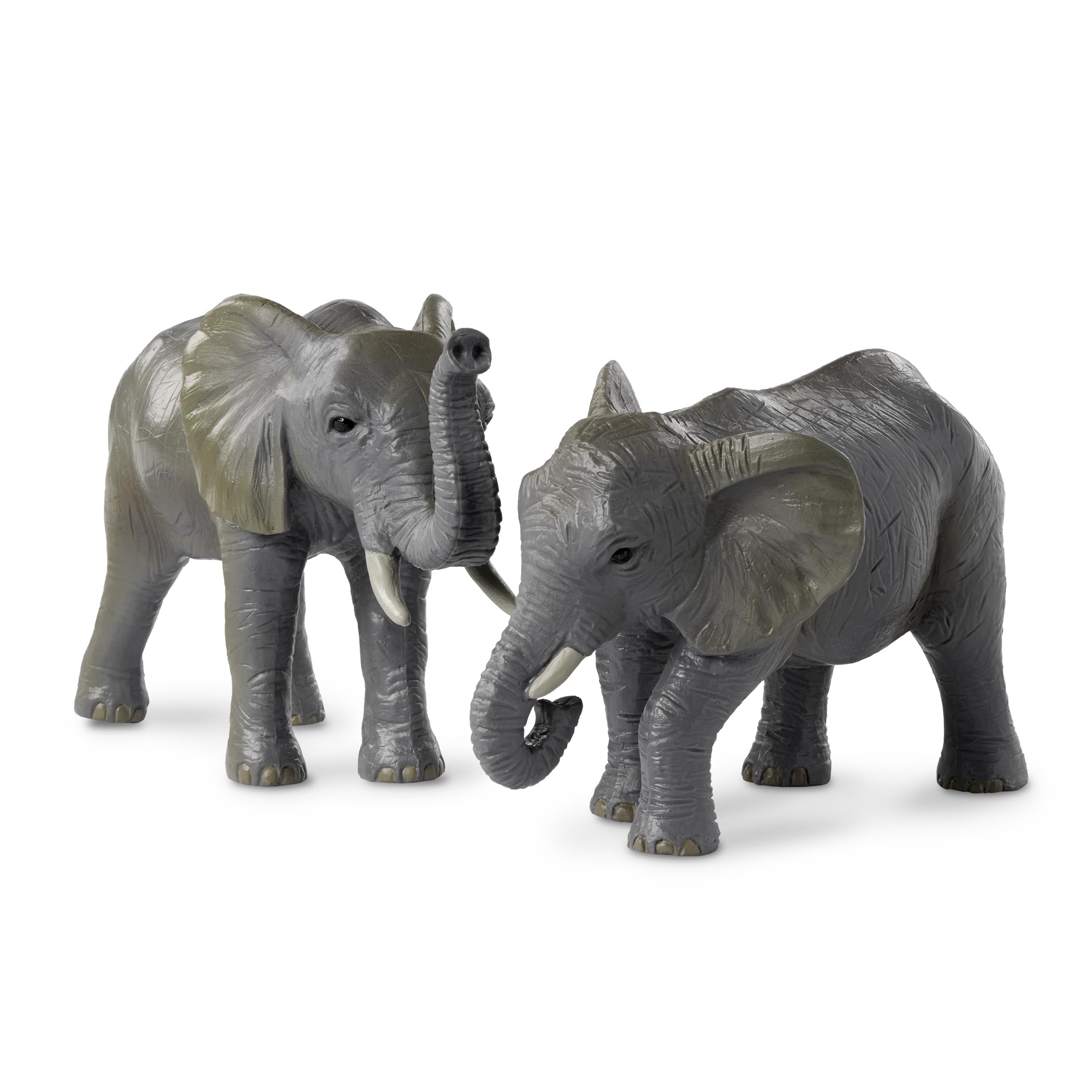 Battat Terra 4-Piece African Elephant Family Toy Set – Realistic Plastic Safari Animal Figures for Kids Ages 3+ – Perfect for Playtime, Educational Gifts & Baby Shower Decorations